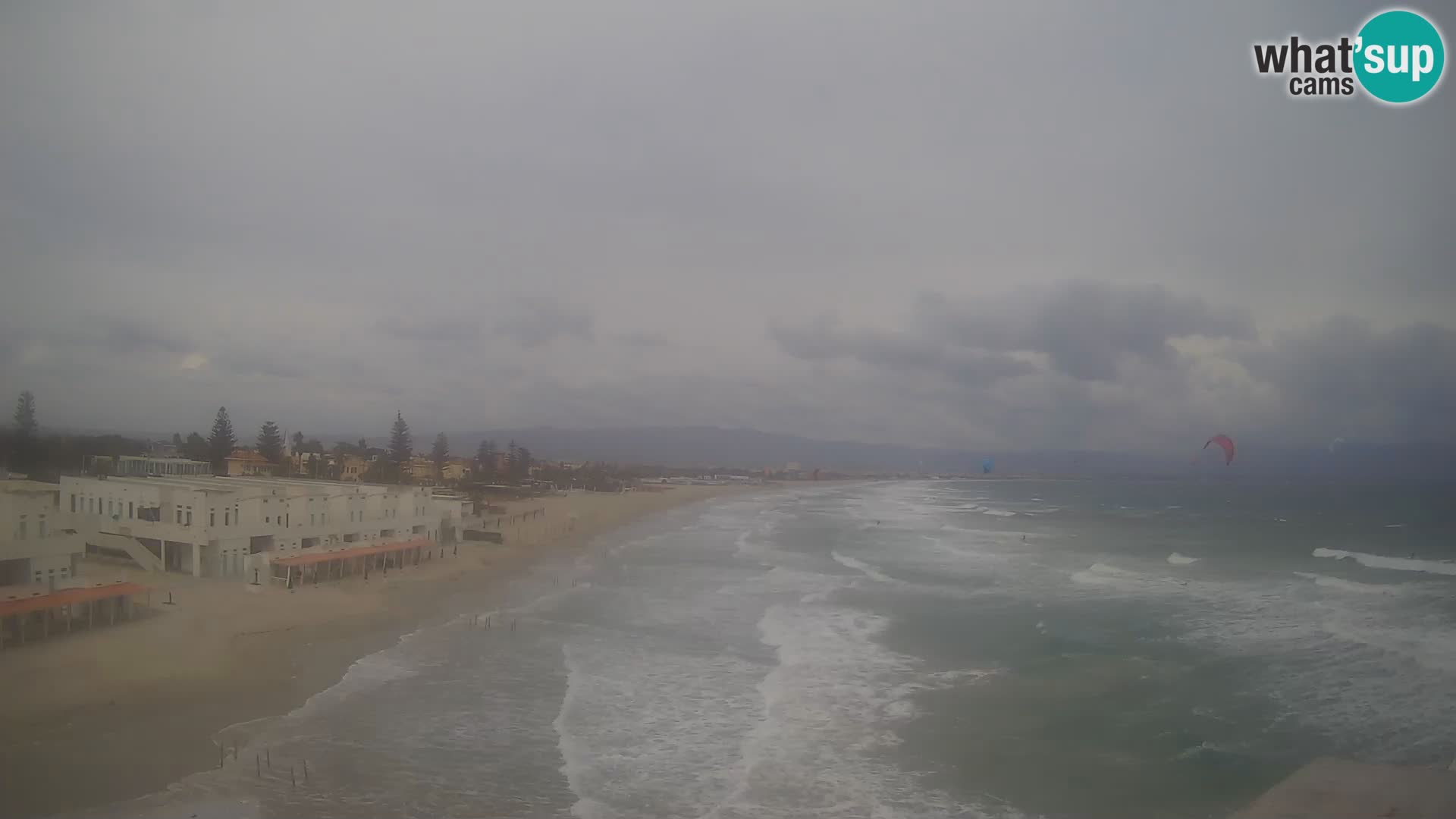 Web kamera uživo Cagliarski zaljev – plaža Poetto – Sardinija