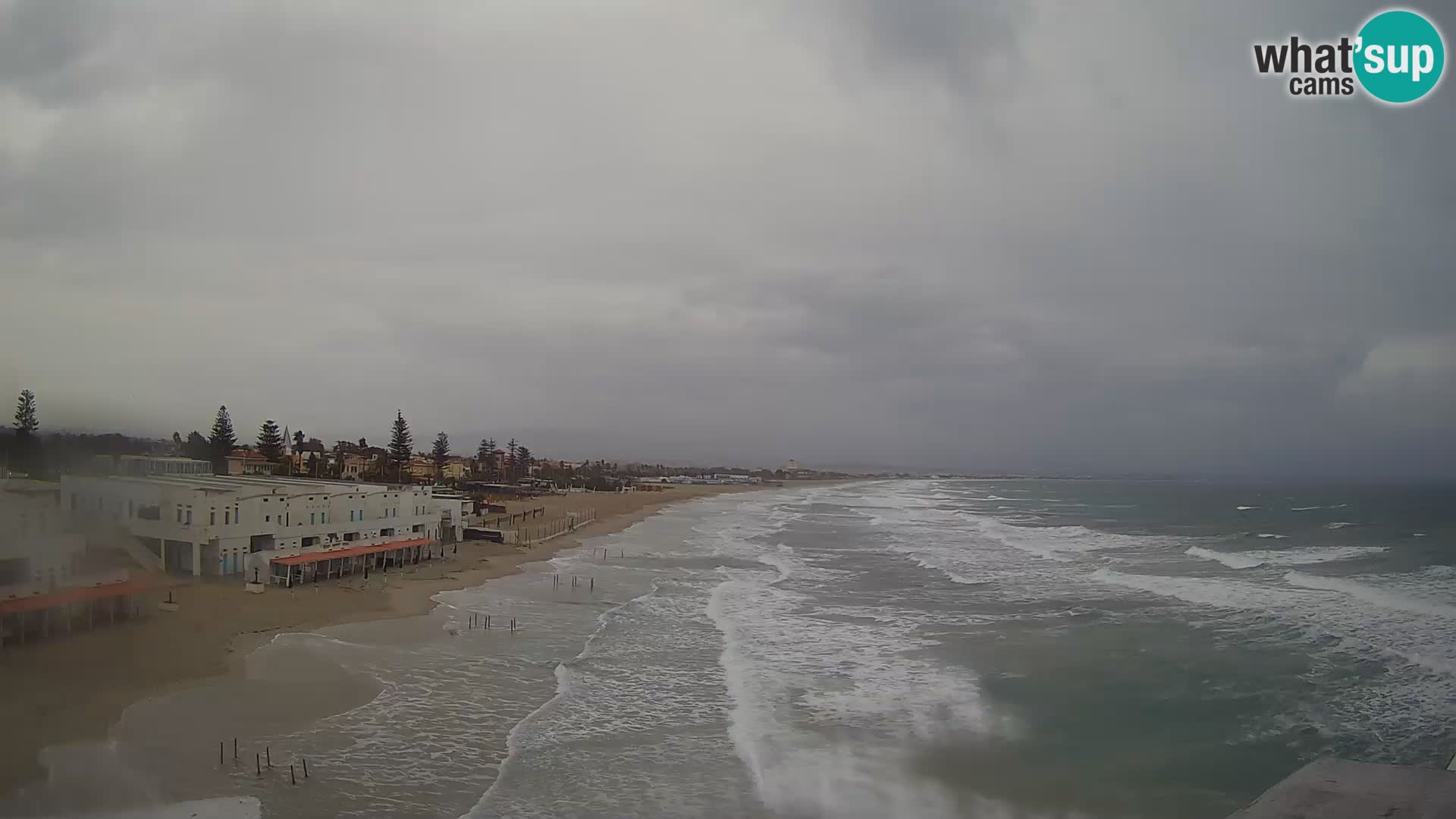 Camera en vivo Golfo de Cagliari – Playa del Poetto – Cerdeña