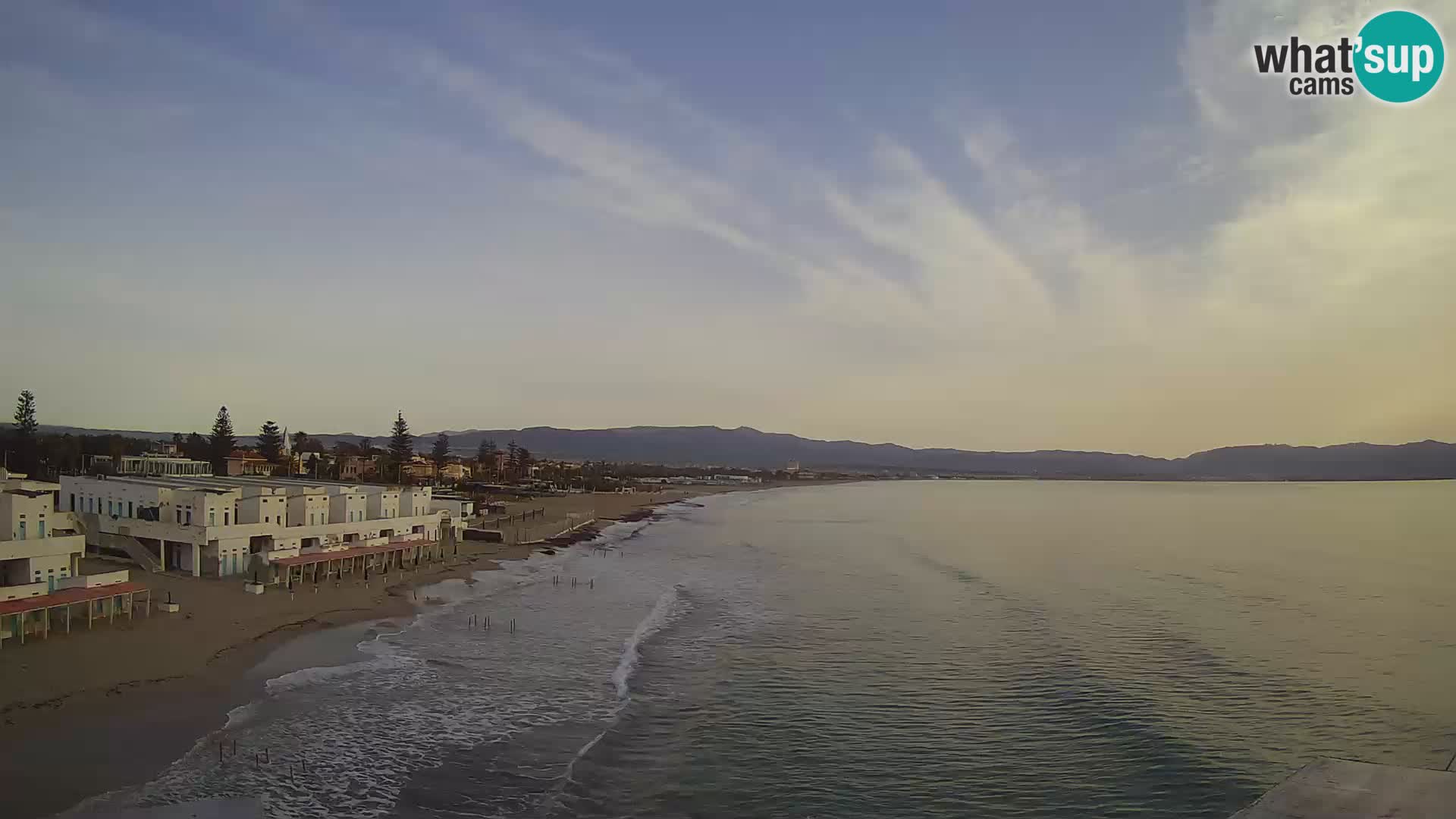 Camera en vivo Golfo de Cagliari – Playa del Poetto – Cerdeña