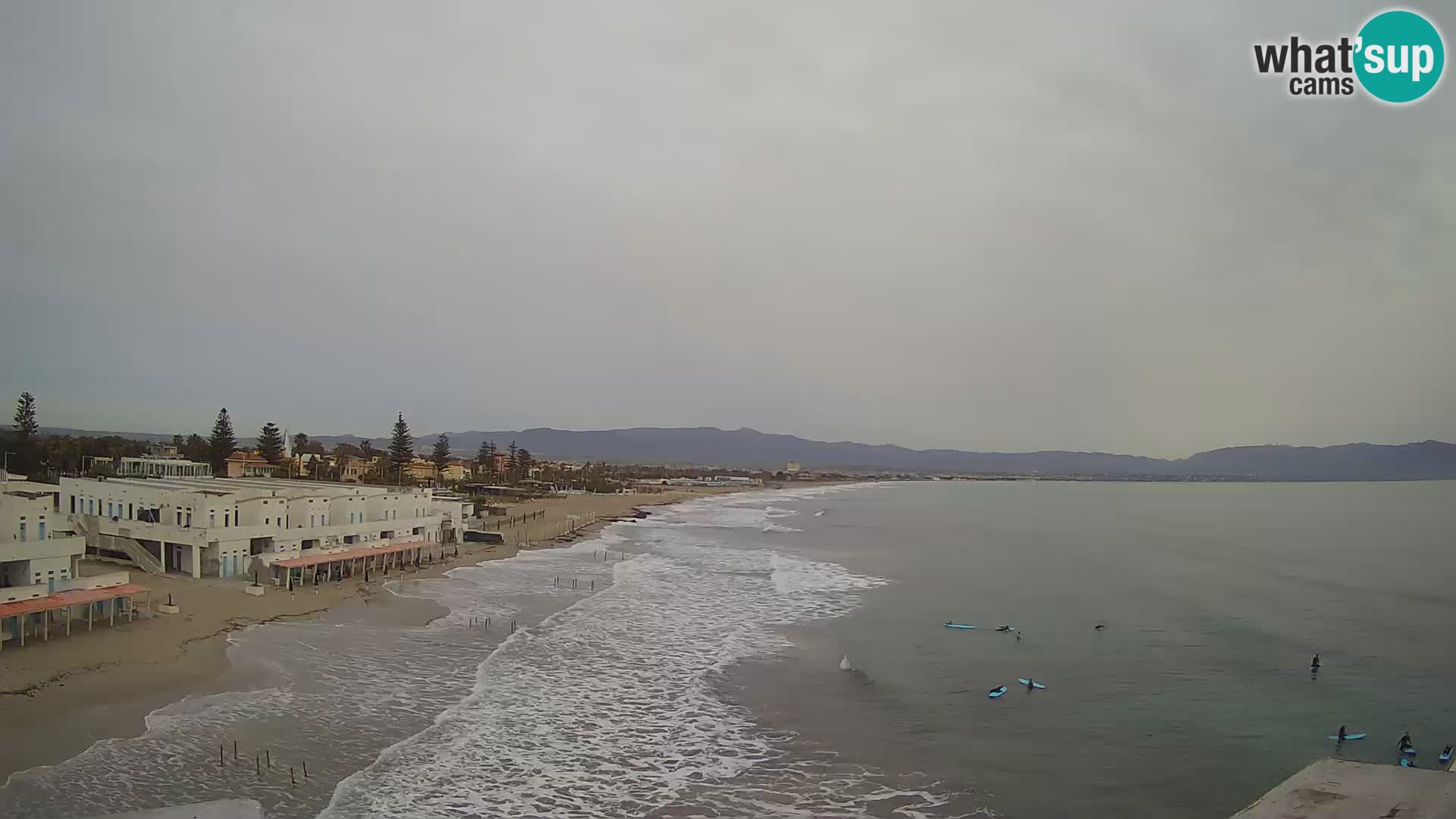 Web kamera uživo Cagliarski zaljev – plaža Poetto – Sardinija