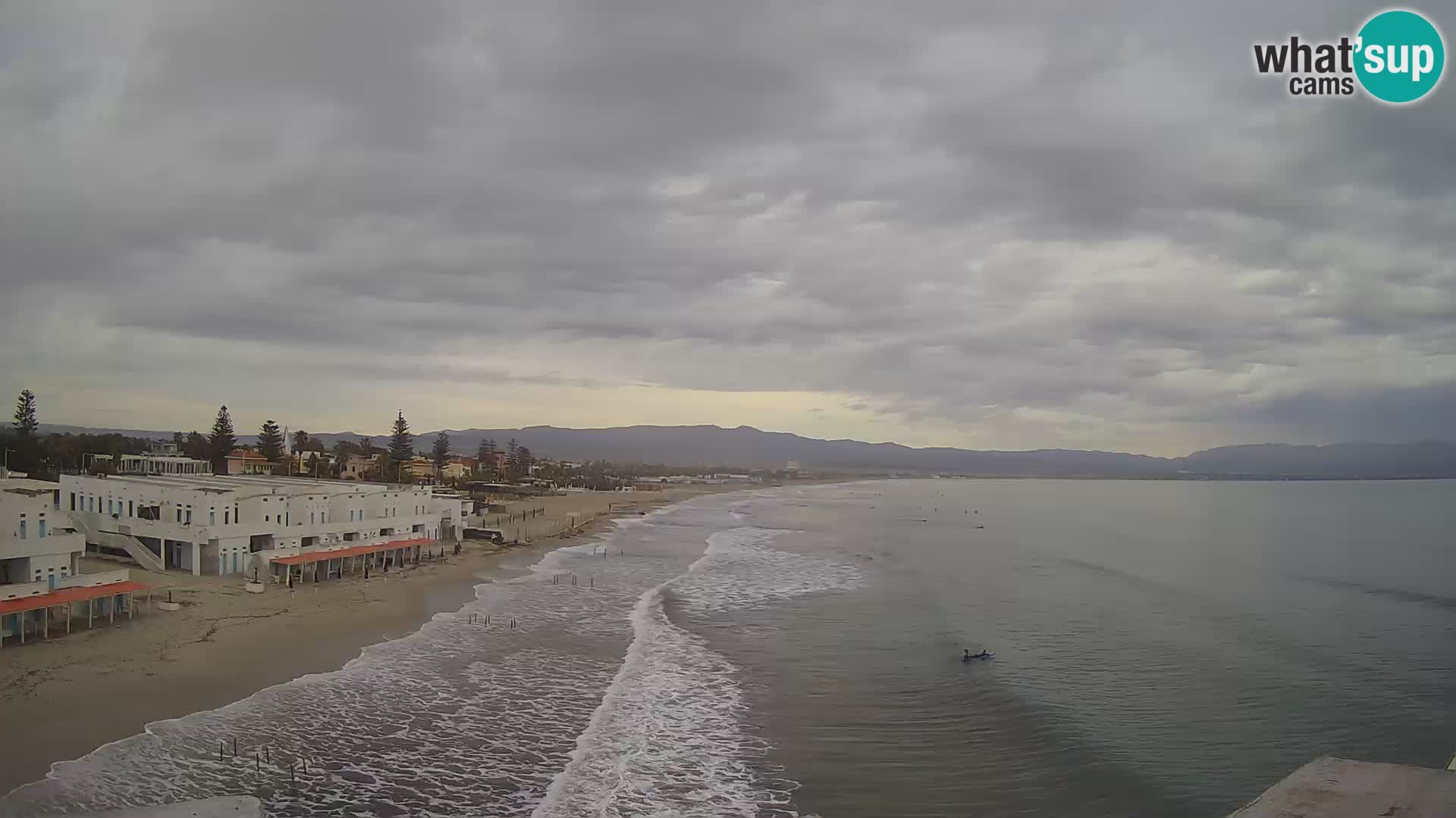 Camera en vivo Golfo de Cagliari – Playa del Poetto – Cerdeña