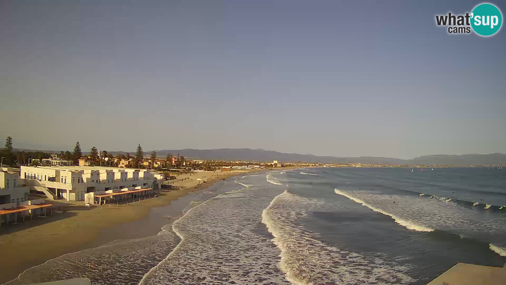 Camera en vivo Golfo de Cagliari – Playa del Poetto – Cerdeña