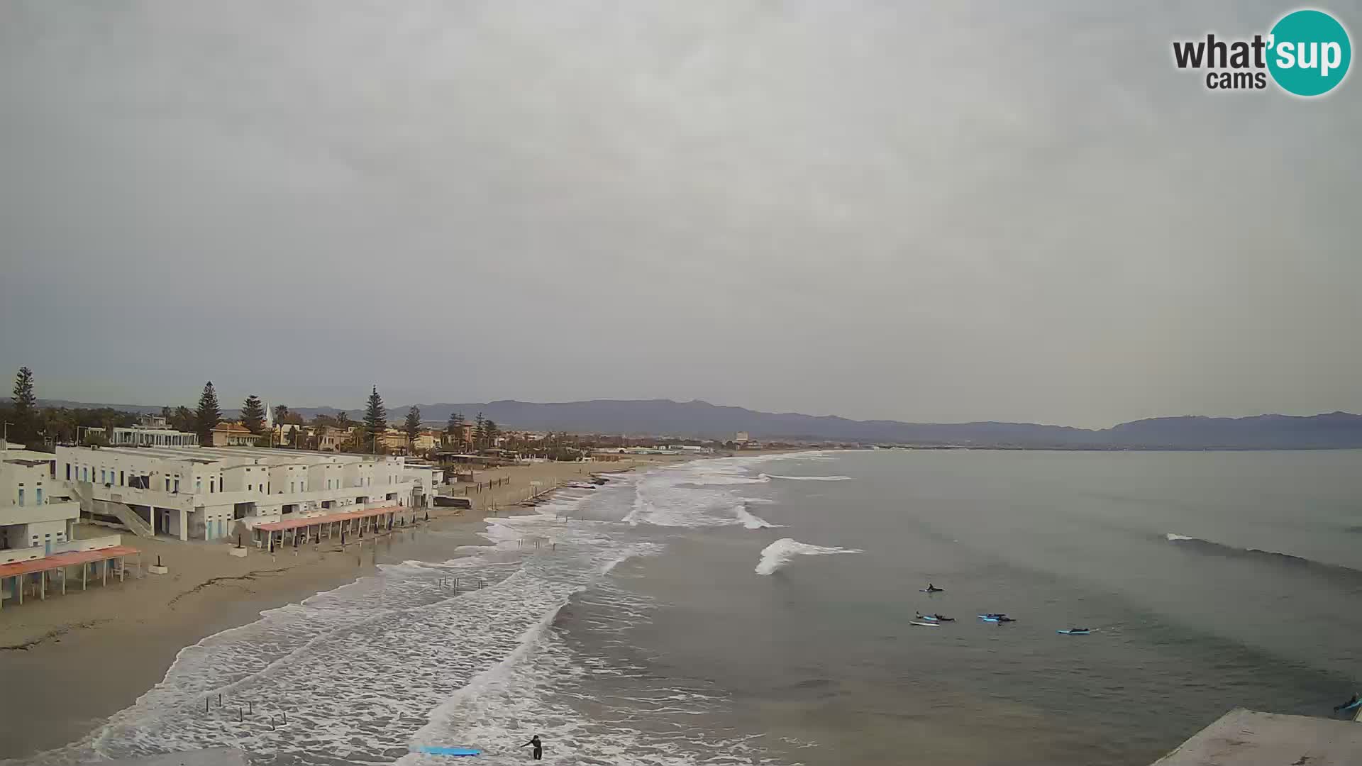 Camera en vivo Golfo de Cagliari – Playa del Poetto – Cerdeña