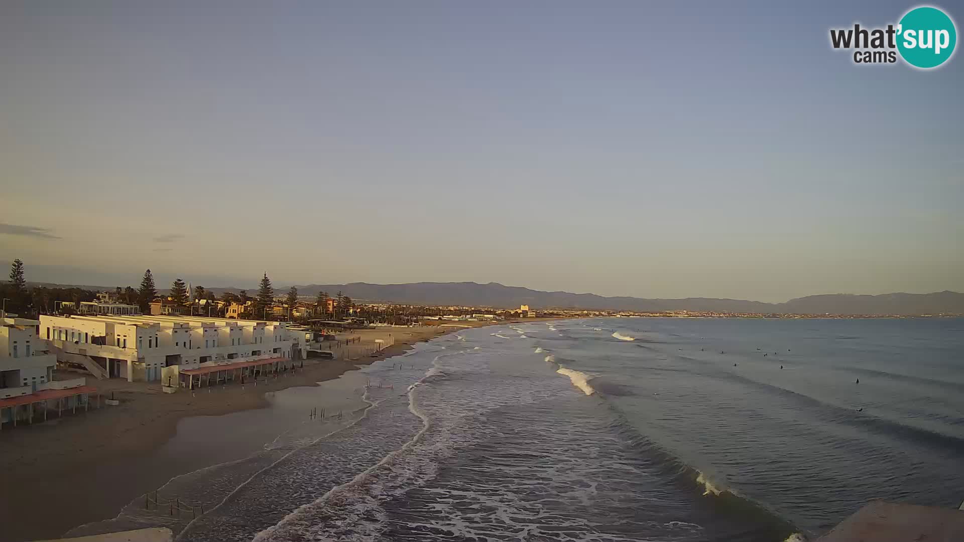 Web kamera uživo Cagliarski zaljev – plaža Poetto – Sardinija