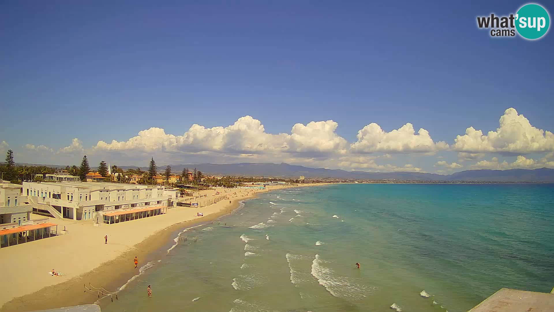 Web kamera uživo Cagliarski zaljev – plaža Poetto – Sardinija