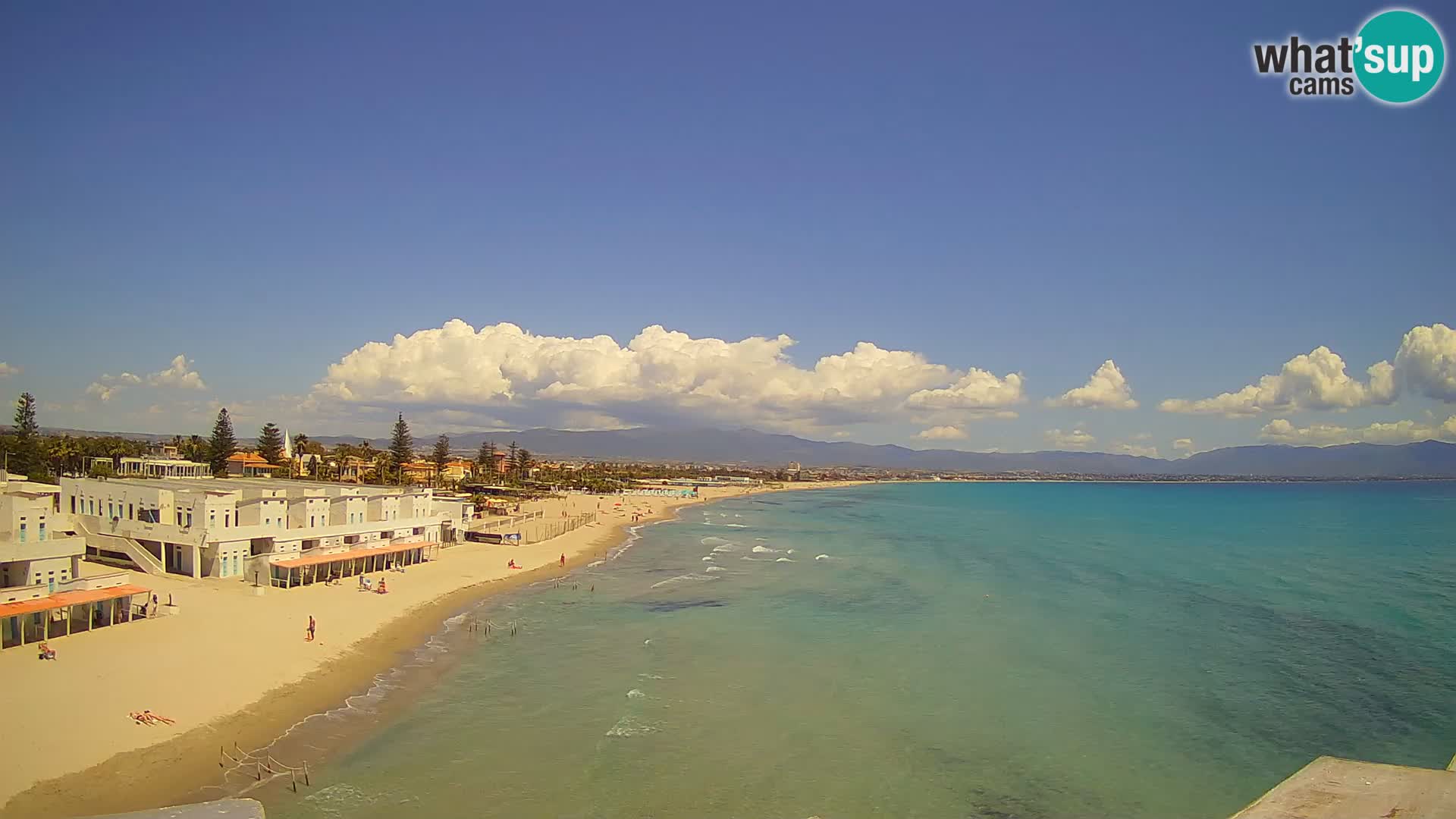Camera en vivo Golfo de Cagliari – Playa del Poetto – Cerdeña