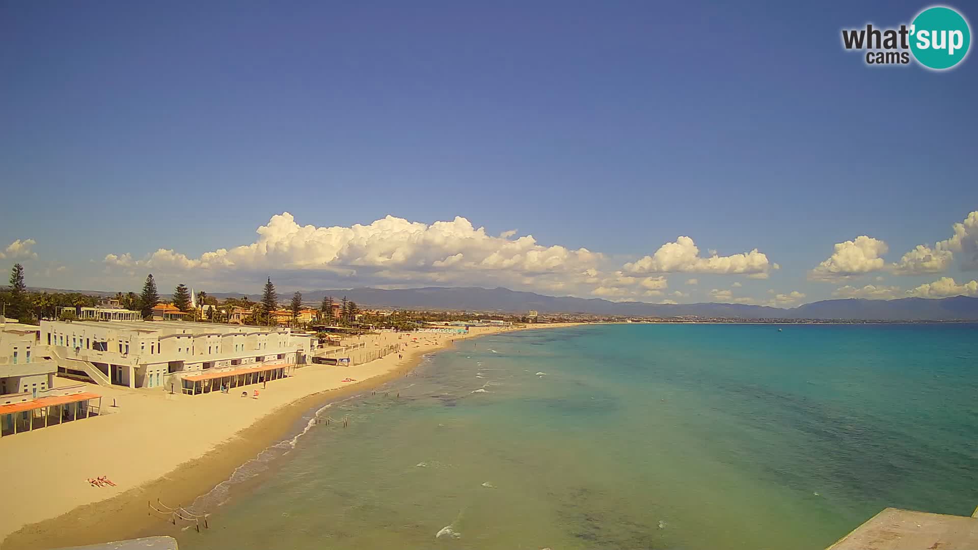 Webcam en direct Golfe de Cagliari – Plage du Poetto – Sardaigne