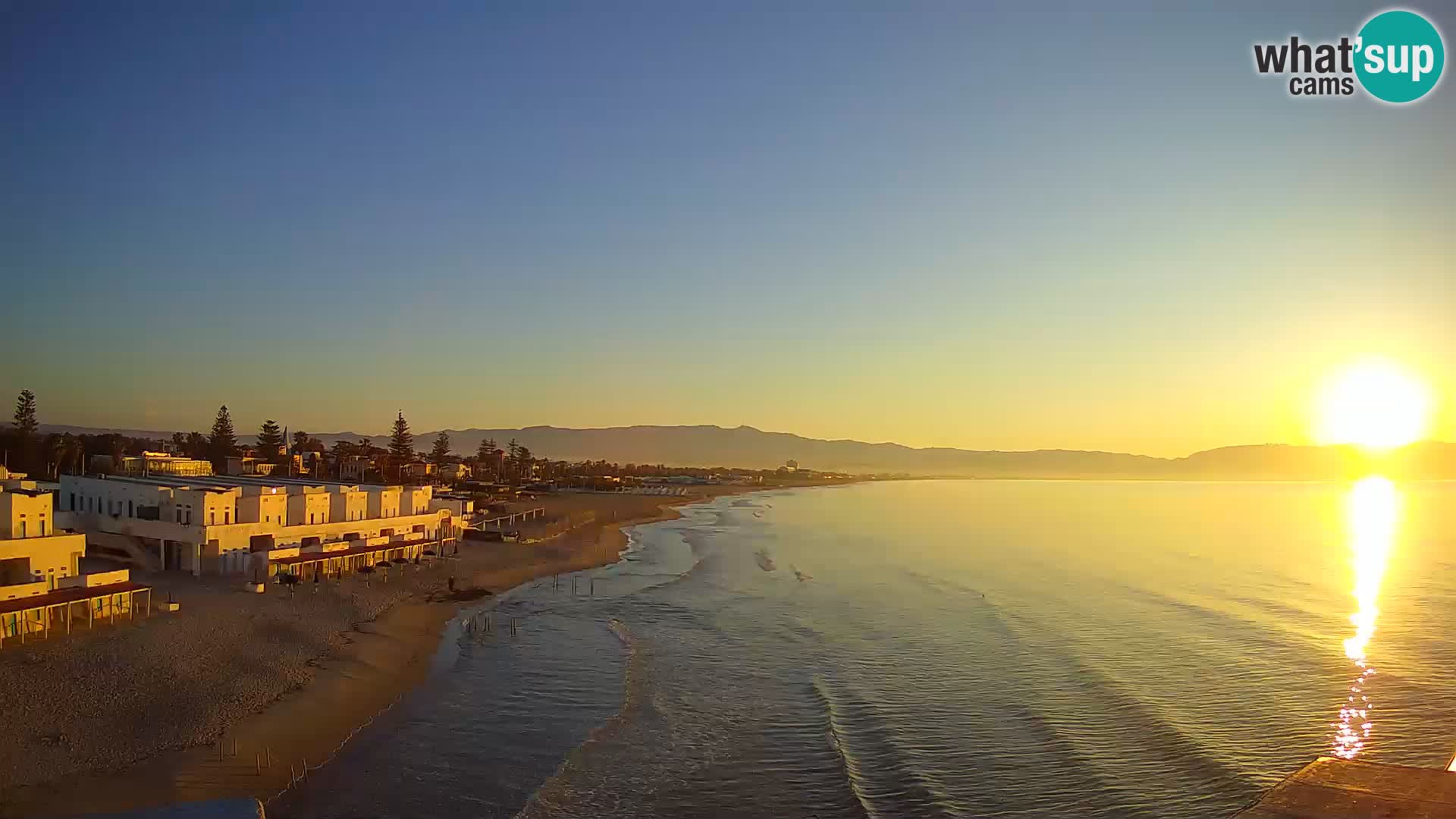 Webcam en direct Golfe de Cagliari – Plage du Poetto – Sardaigne