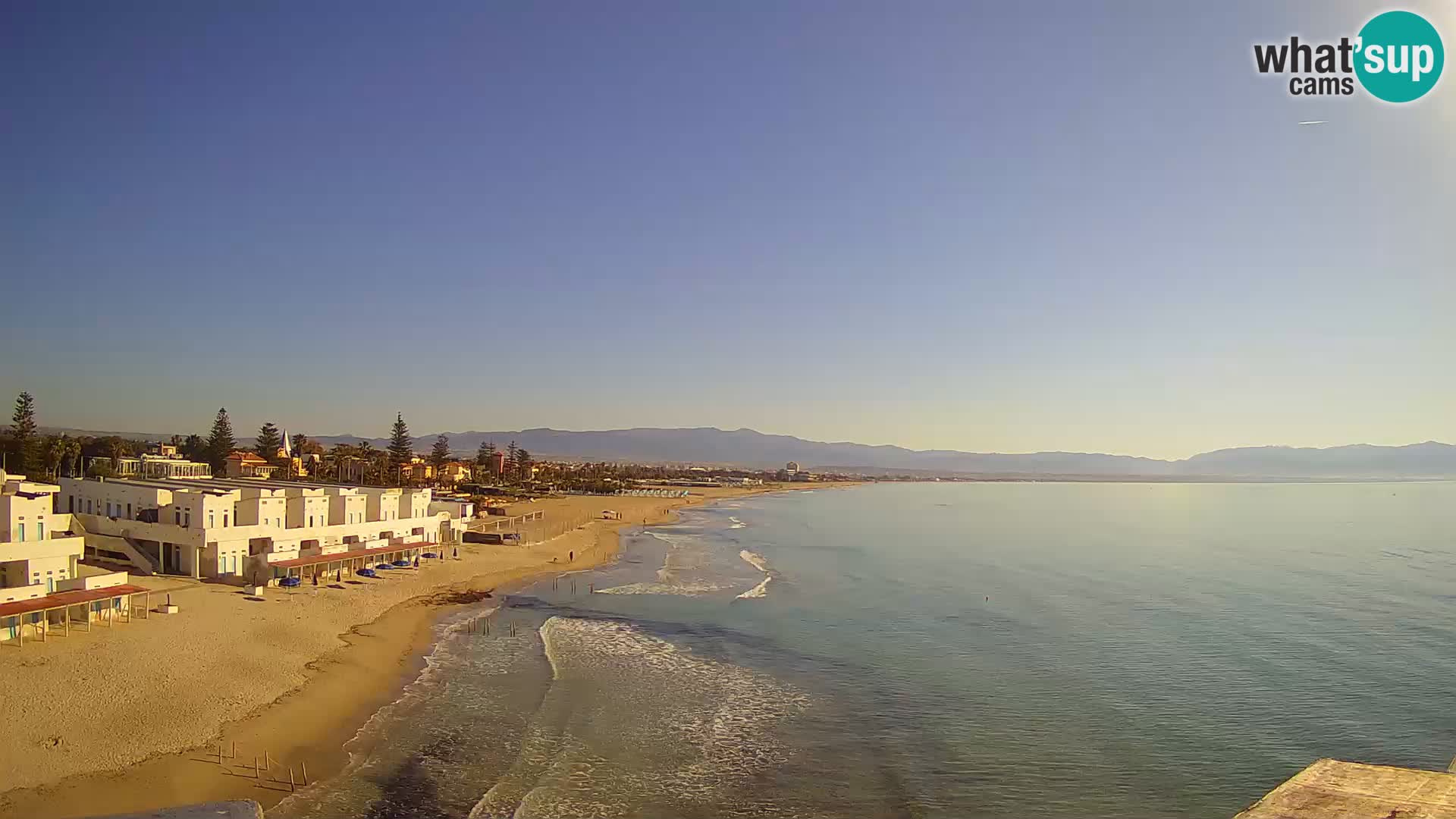 Webcam en direct Golfe de Cagliari – Plage du Poetto – Sardaigne