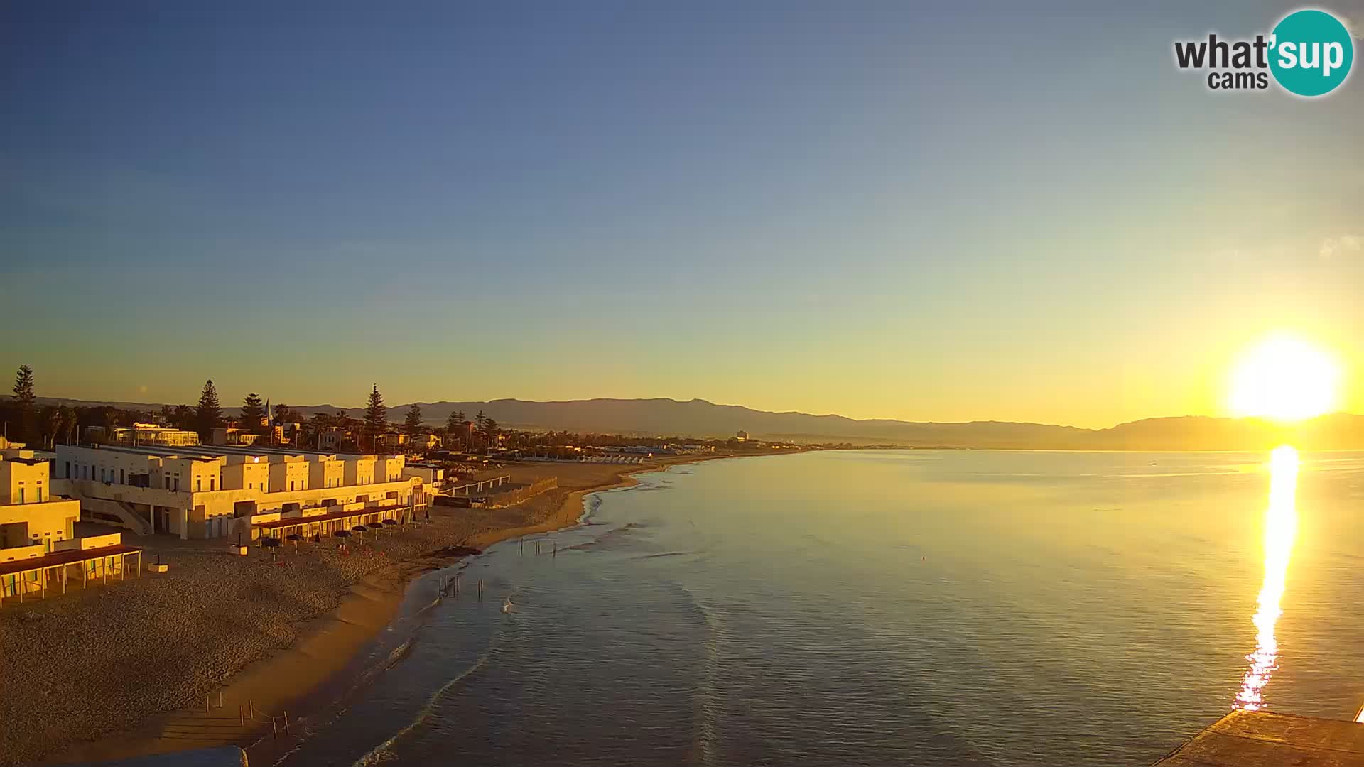 Webcam en direct Golfe de Cagliari – Plage du Poetto – Sardaigne