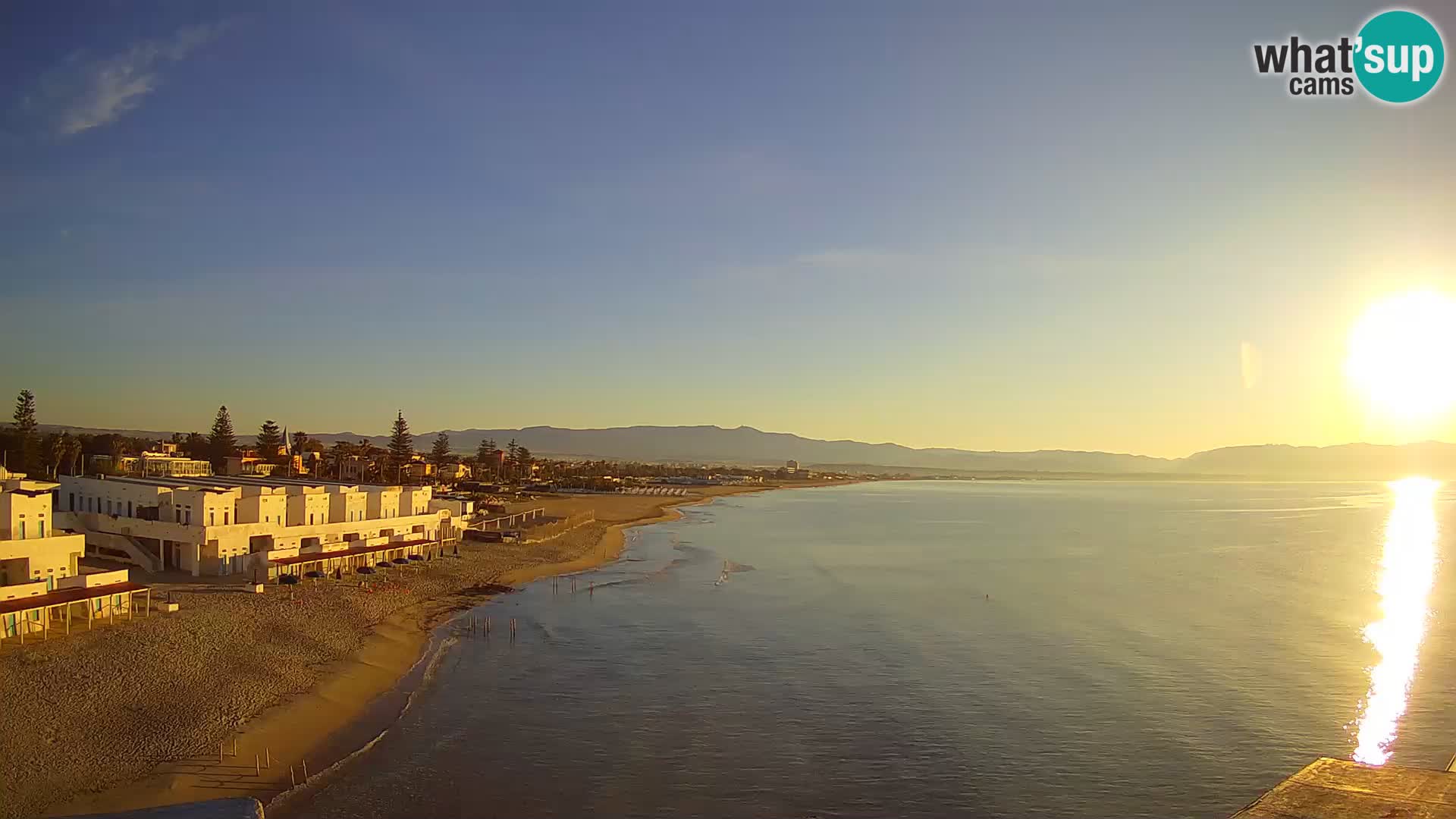 Web kamera uživo Cagliarski zaljev – plaža Poetto – Sardinija