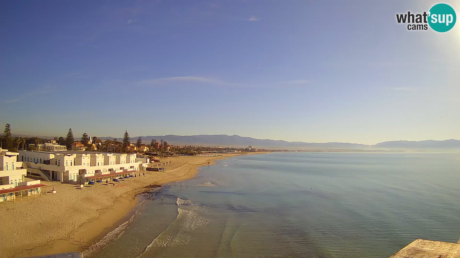 Webcam en direct Golfe de Cagliari – Plage du Poetto – Sardaigne