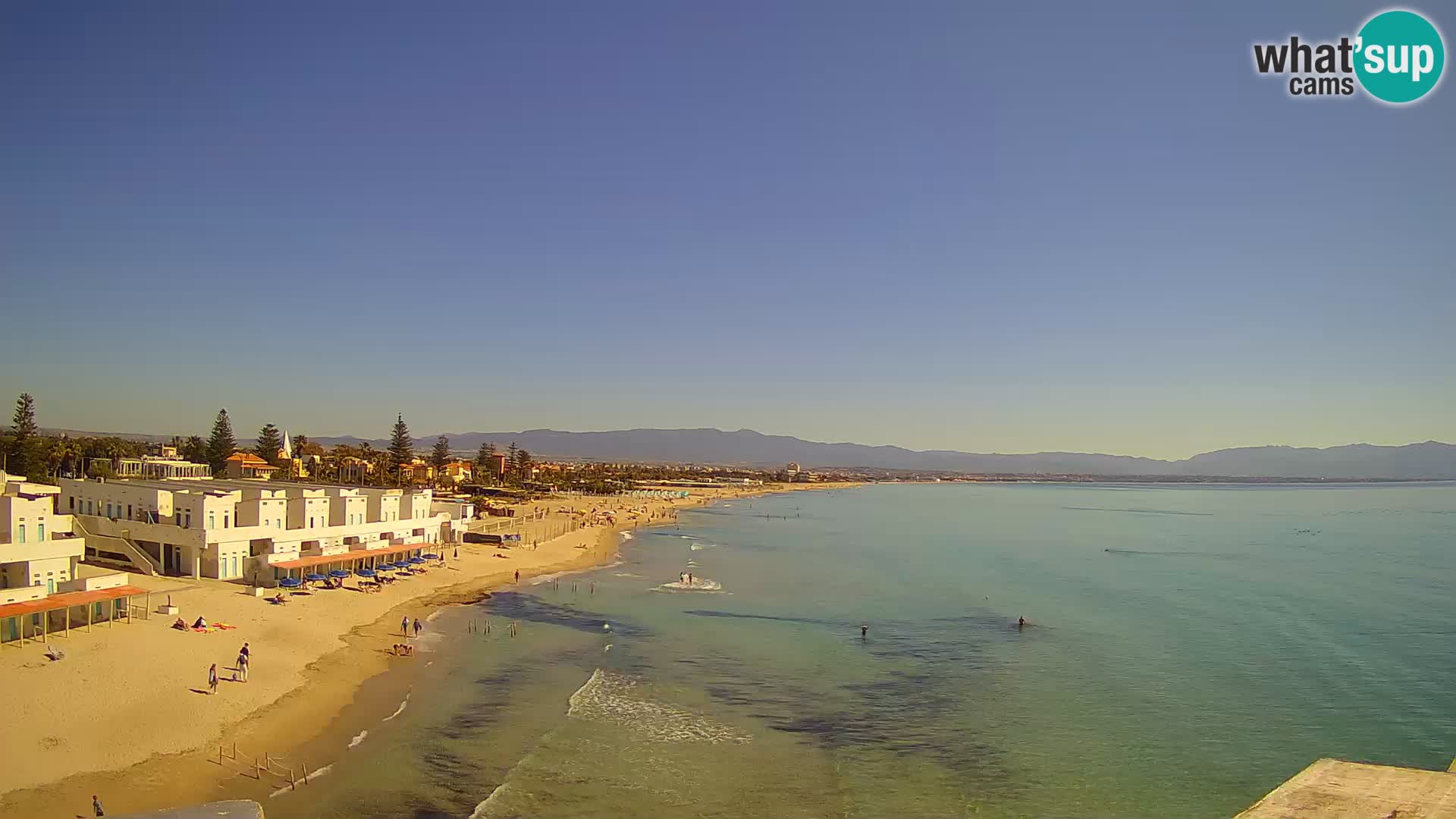 Web kamera uživo Cagliarski zaljev – plaža Poetto – Sardinija
