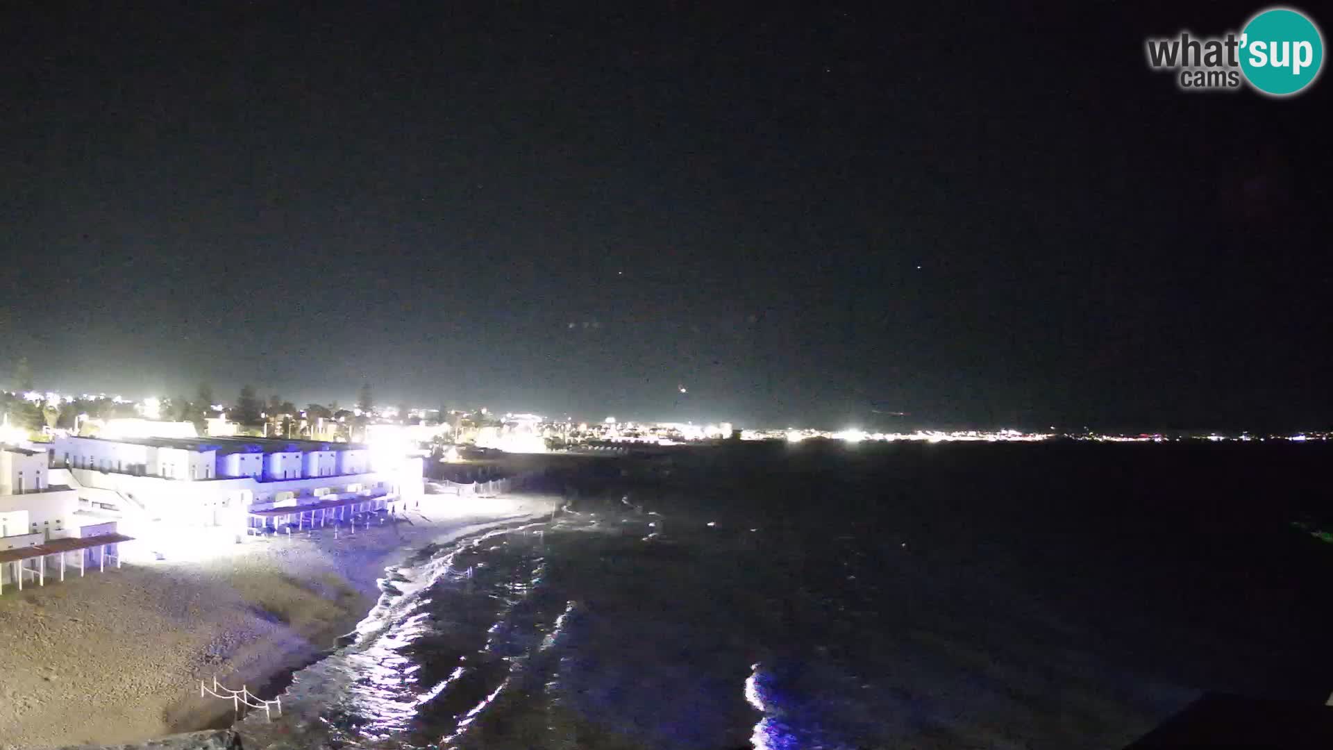 Webcam en direct Golfe de Cagliari – Plage du Poetto – Sardaigne