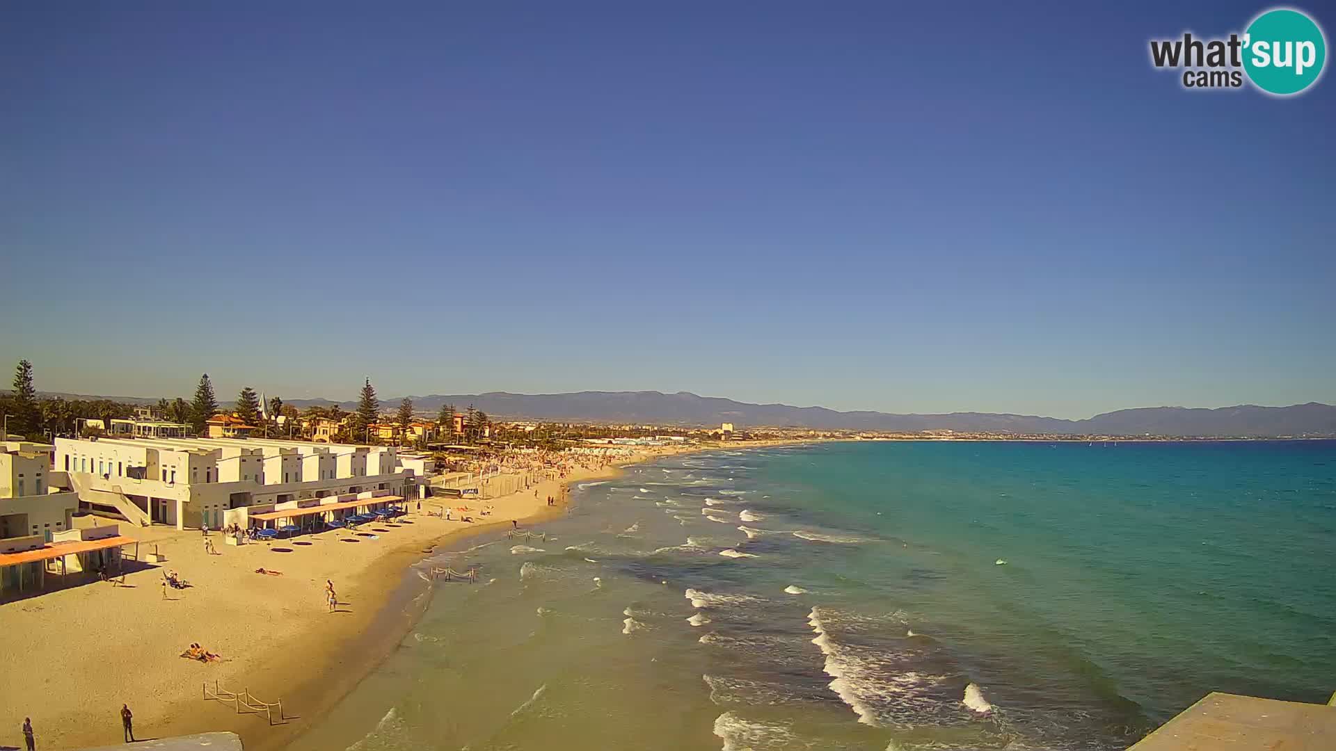 Live Webcam Golf von Cagliari – Strand Poetto – Sardinien