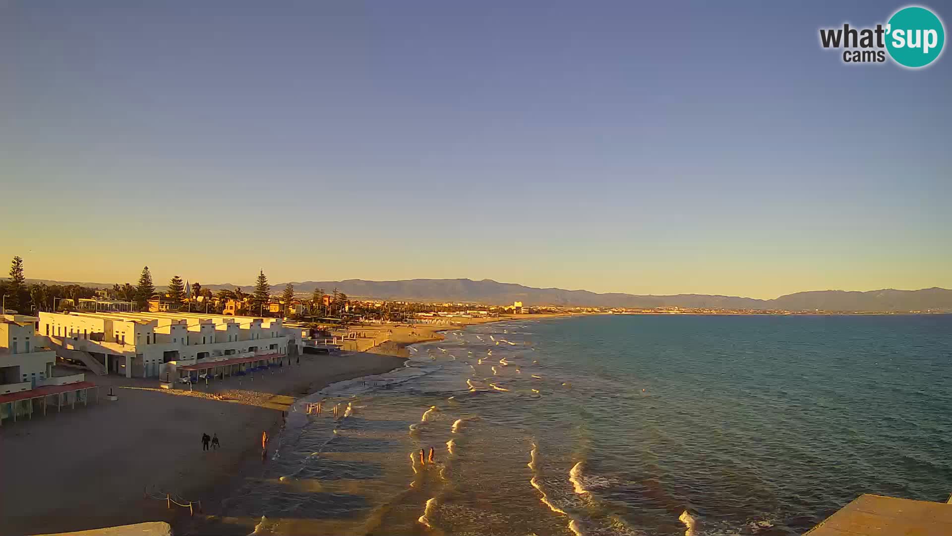 Webcam en direct Golfe de Cagliari – Plage du Poetto – Sardaigne