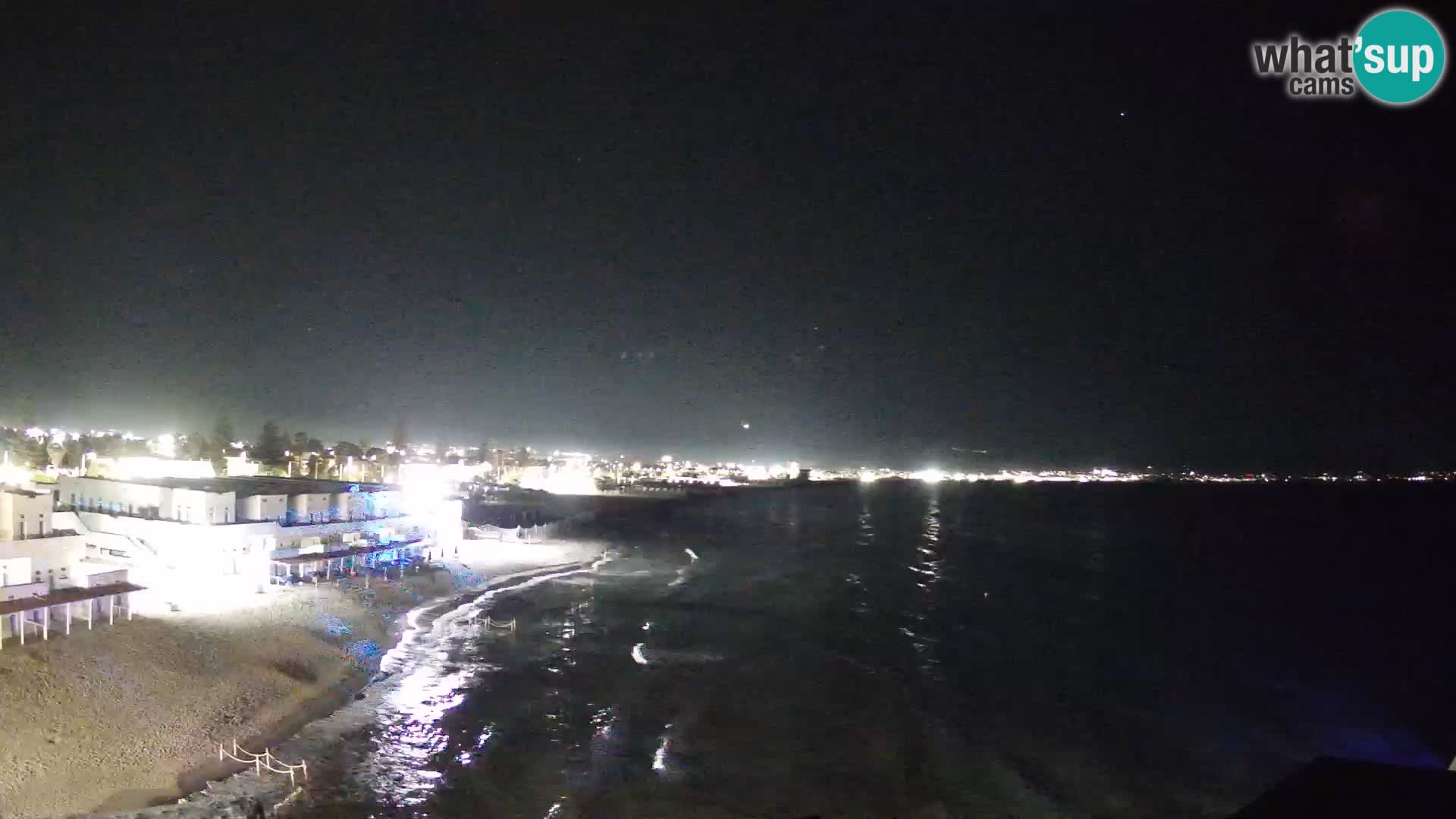 Spletna kamera v živo Cagliarski zaliv – plaža Poetto – Sardinija