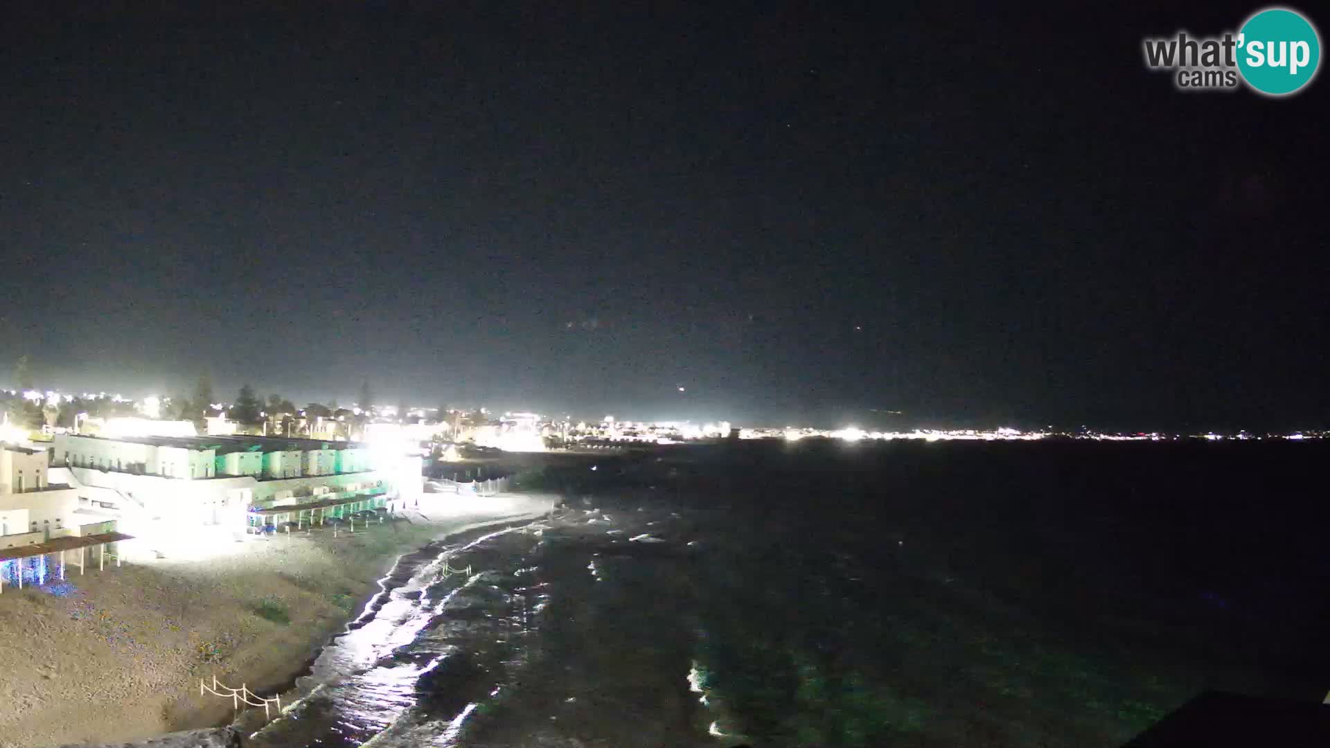 Camera en vivo Golfo de Cagliari – Playa del Poetto – Cerdeña