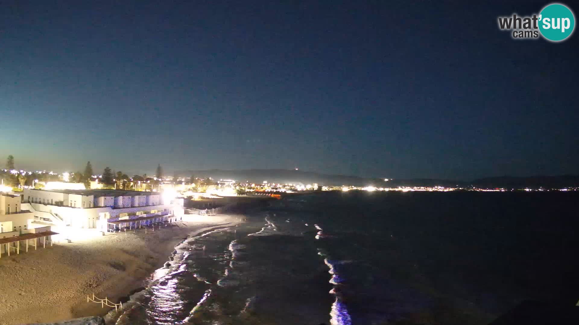 Camera en vivo Golfo de Cagliari – Playa del Poetto – Cerdeña