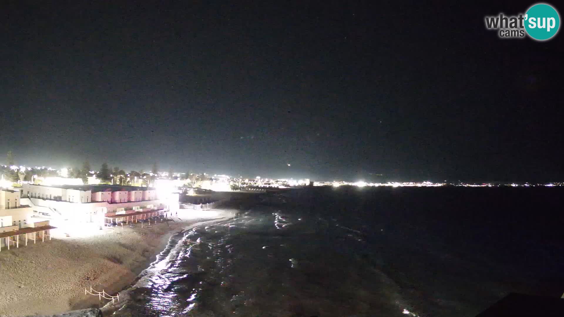 Camera en vivo Golfo de Cagliari – Playa del Poetto – Cerdeña