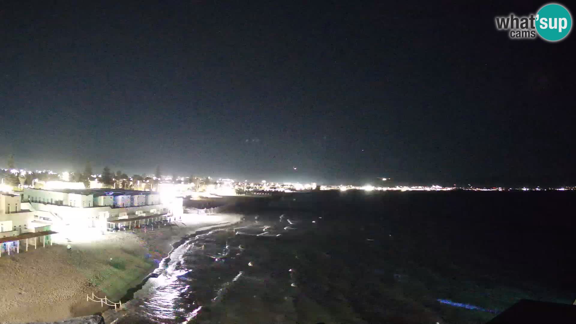 Webcam en direct Golfe de Cagliari – Plage du Poetto – Sardaigne