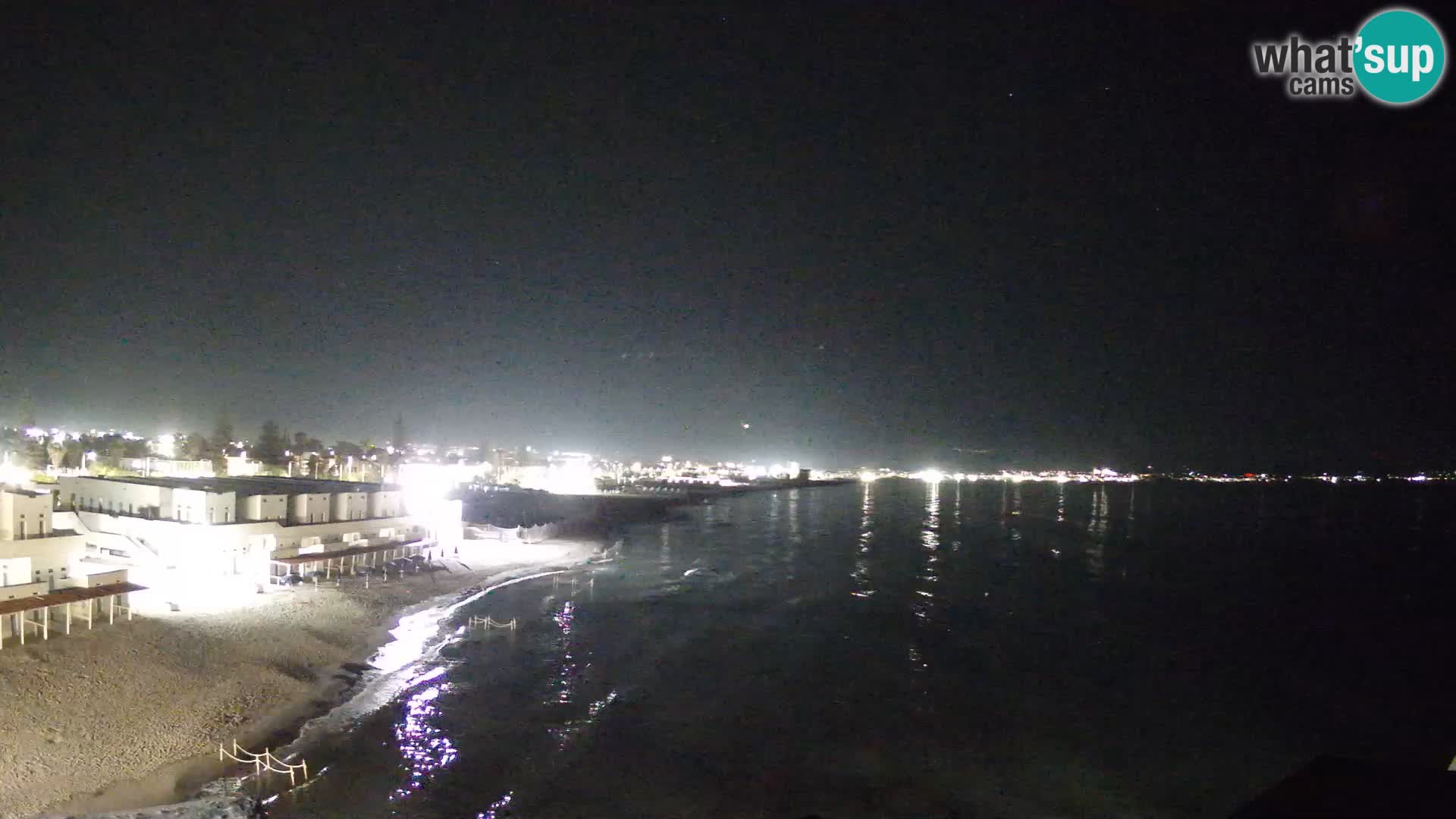 Spletna kamera v živo Cagliarski zaliv – plaža Poetto – Sardinija