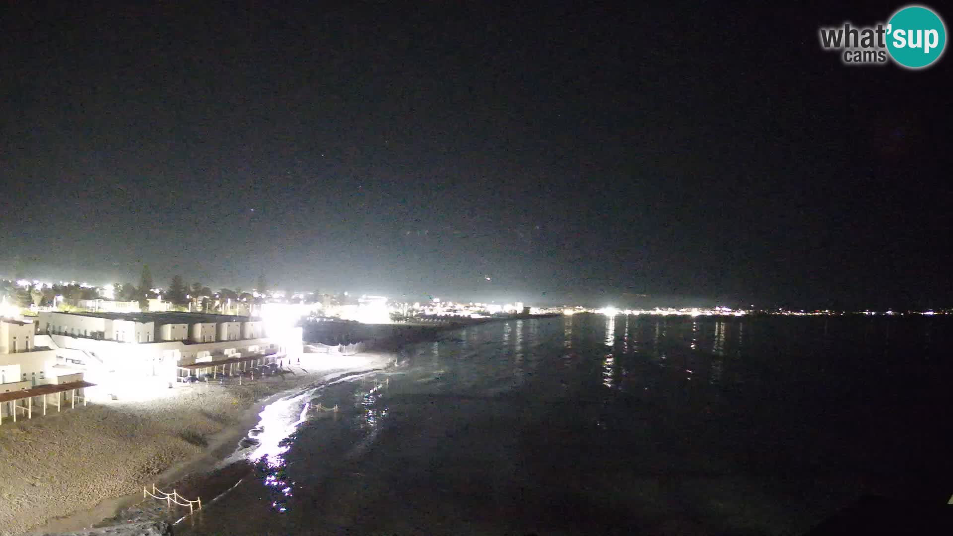 Spletna kamera v živo Cagliarski zaliv – plaža Poetto – Sardinija