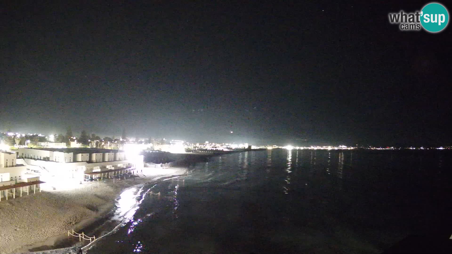 Spletna kamera v živo Cagliarski zaliv – plaža Poetto – Sardinija