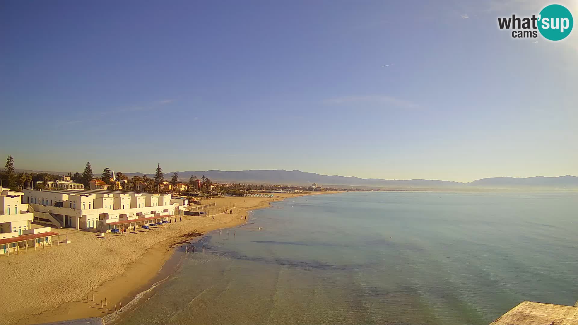 Web kamera uživo Cagliarski zaljev – plaža Poetto – Sardinija