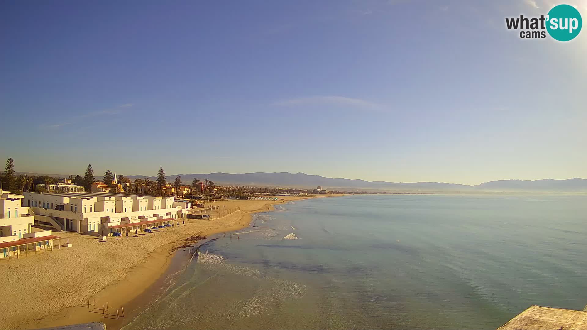 Webcam en direct Golfe de Cagliari – Plage du Poetto – Sardaigne