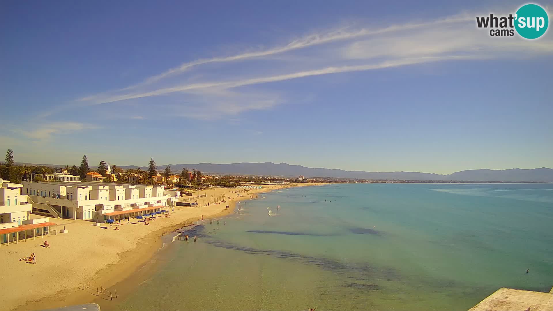Camera en vivo Golfo de Cagliari – Playa del Poetto – Cerdeña