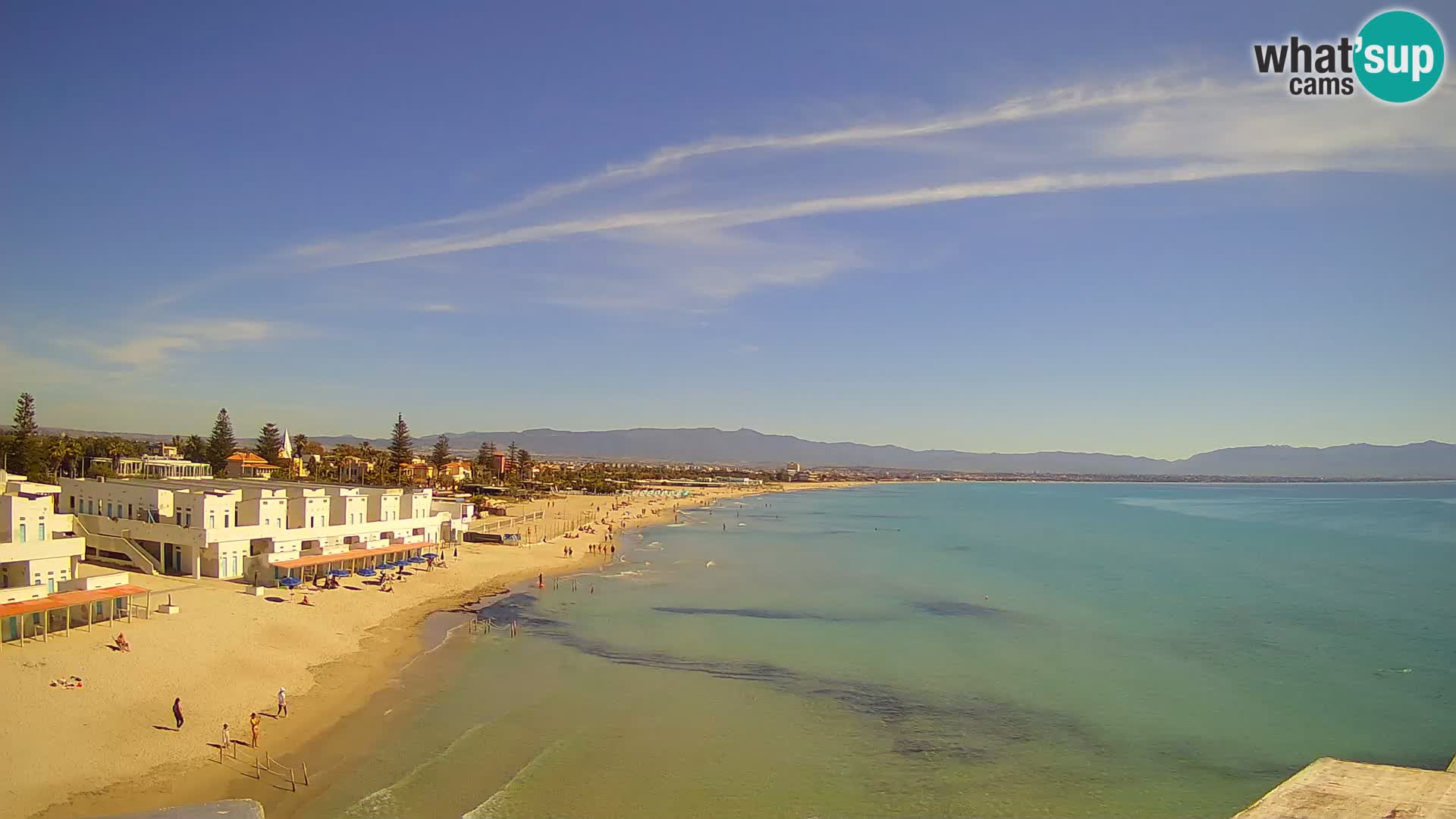 Camera en vivo Golfo de Cagliari – Playa del Poetto – Cerdeña