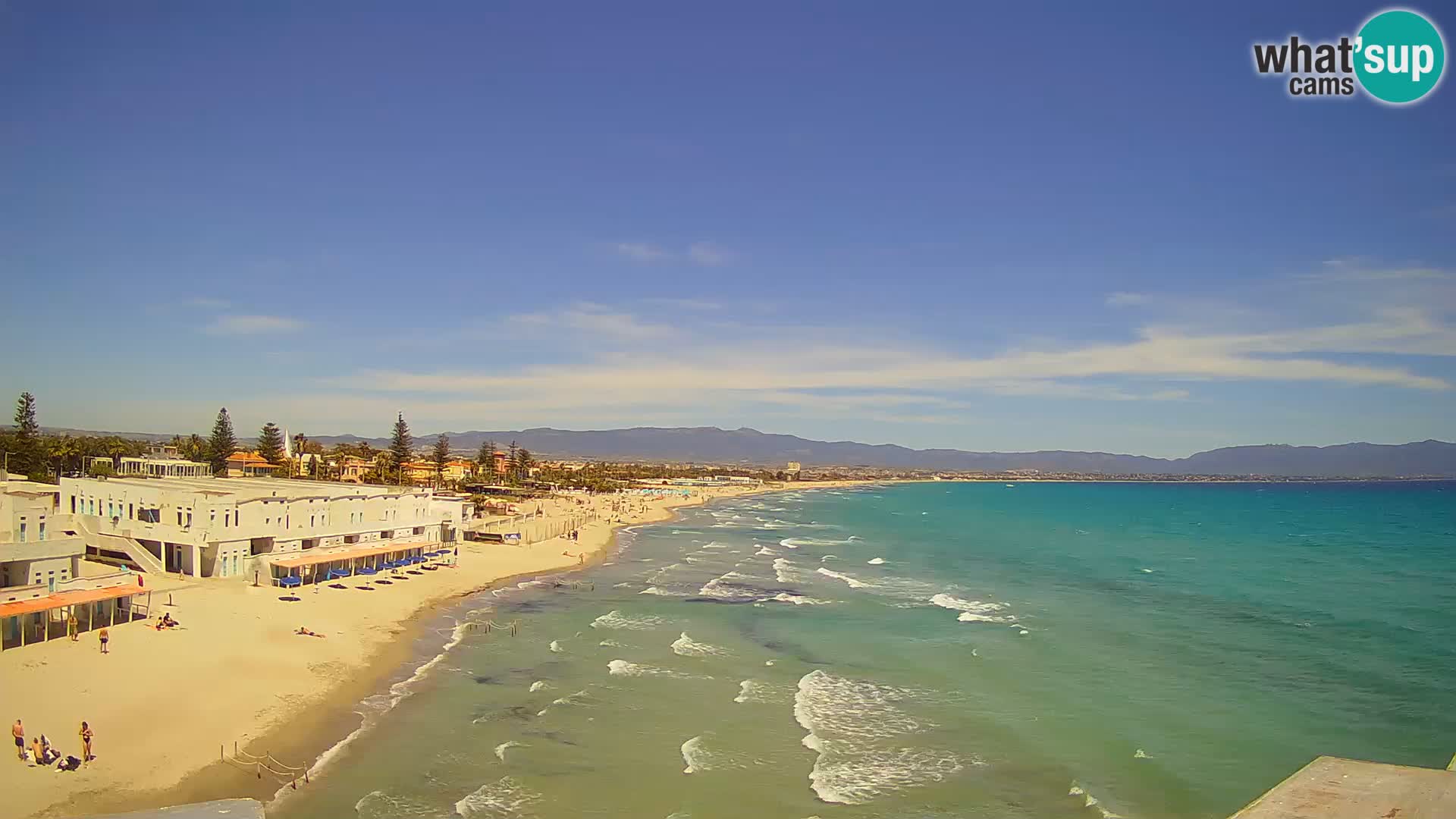 Web kamera uživo Cagliarski zaljev – plaža Poetto – Sardinija