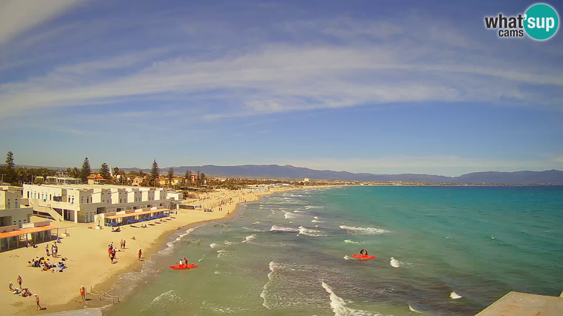 Web kamera uživo Cagliarski zaljev – plaža Poetto – Sardinija