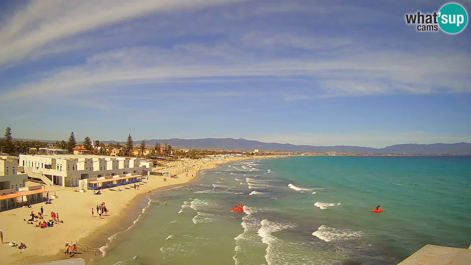 Webcam en direct Golfe de Cagliari – Plage du Poetto – Sardaigne
