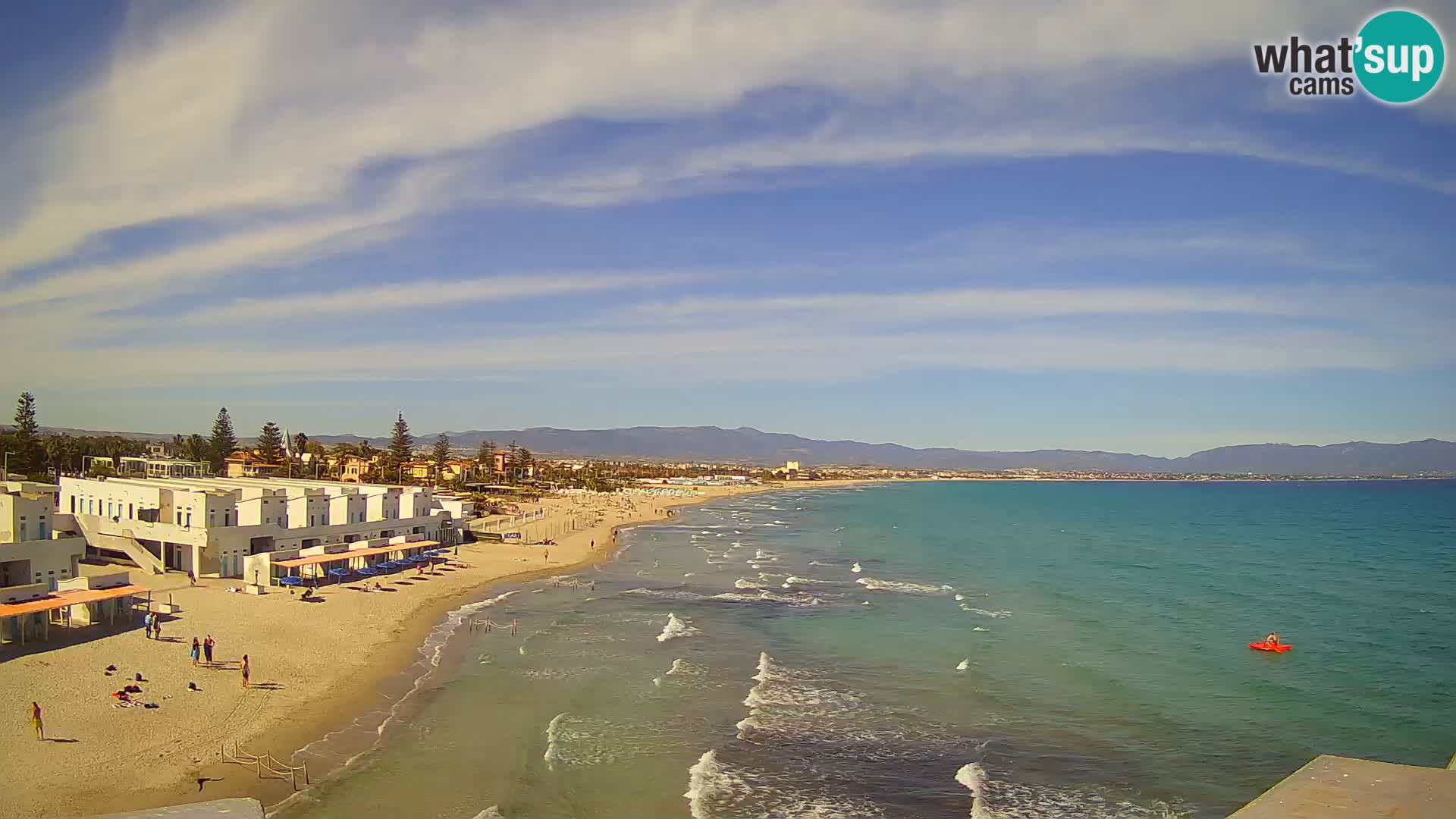 Webcam en direct Golfe de Cagliari – Plage du Poetto – Sardaigne