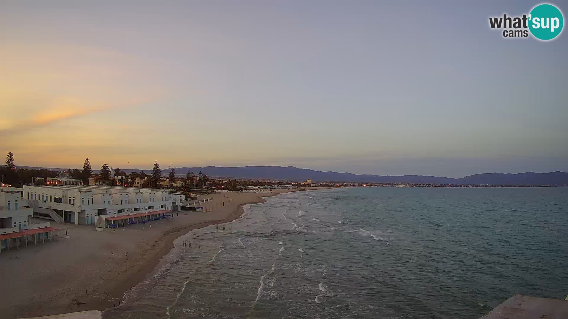 Camera en vivo Golfo de Cagliari – Playa del Poetto – Cerdeña