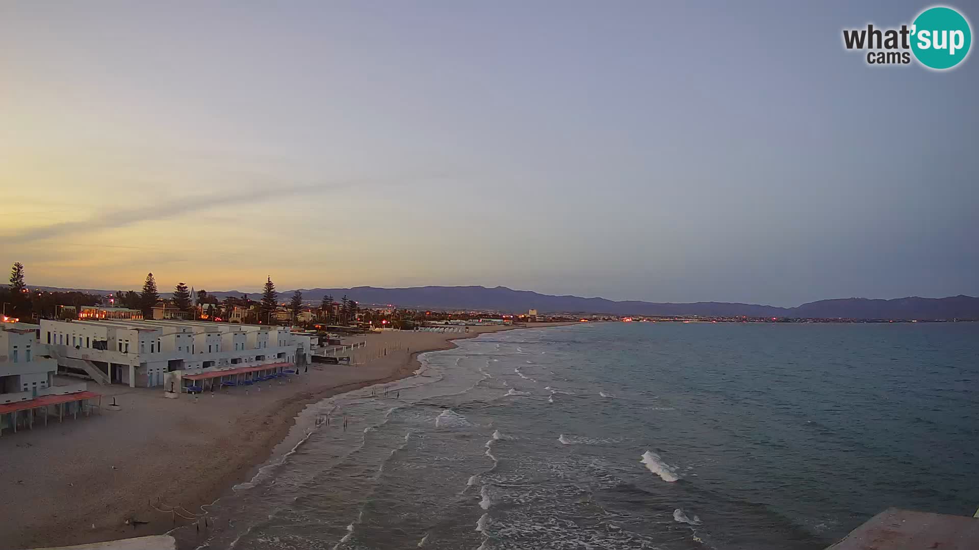 Camera en vivo Golfo de Cagliari – Playa del Poetto – Cerdeña