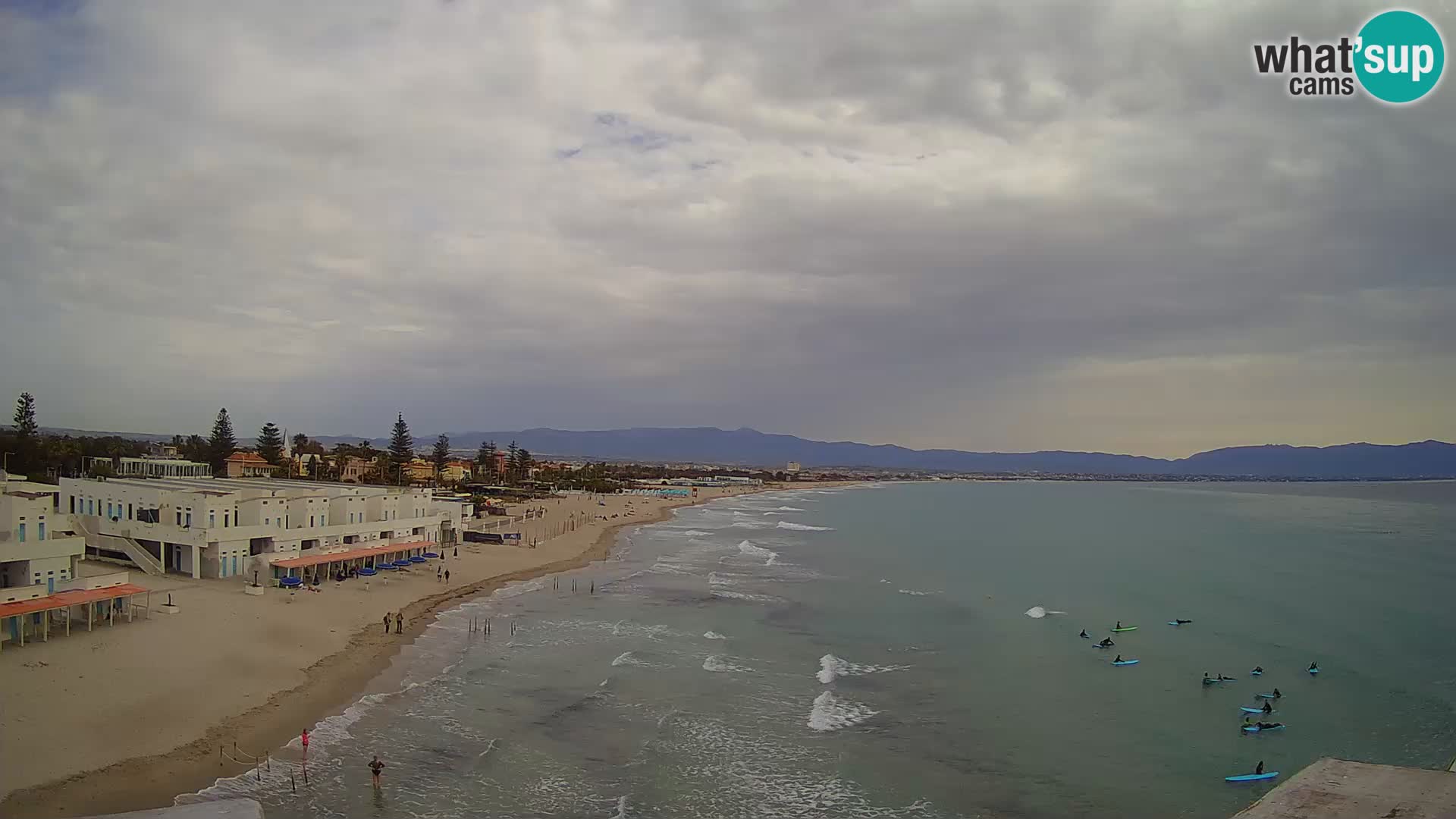 Web kamera uživo Cagliarski zaljev – plaža Poetto – Sardinija