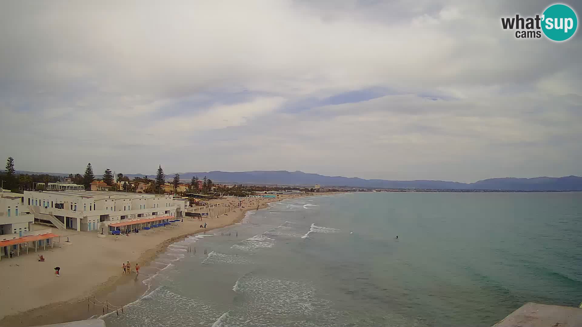 Camera en vivo Golfo de Cagliari – Playa del Poetto – Cerdeña