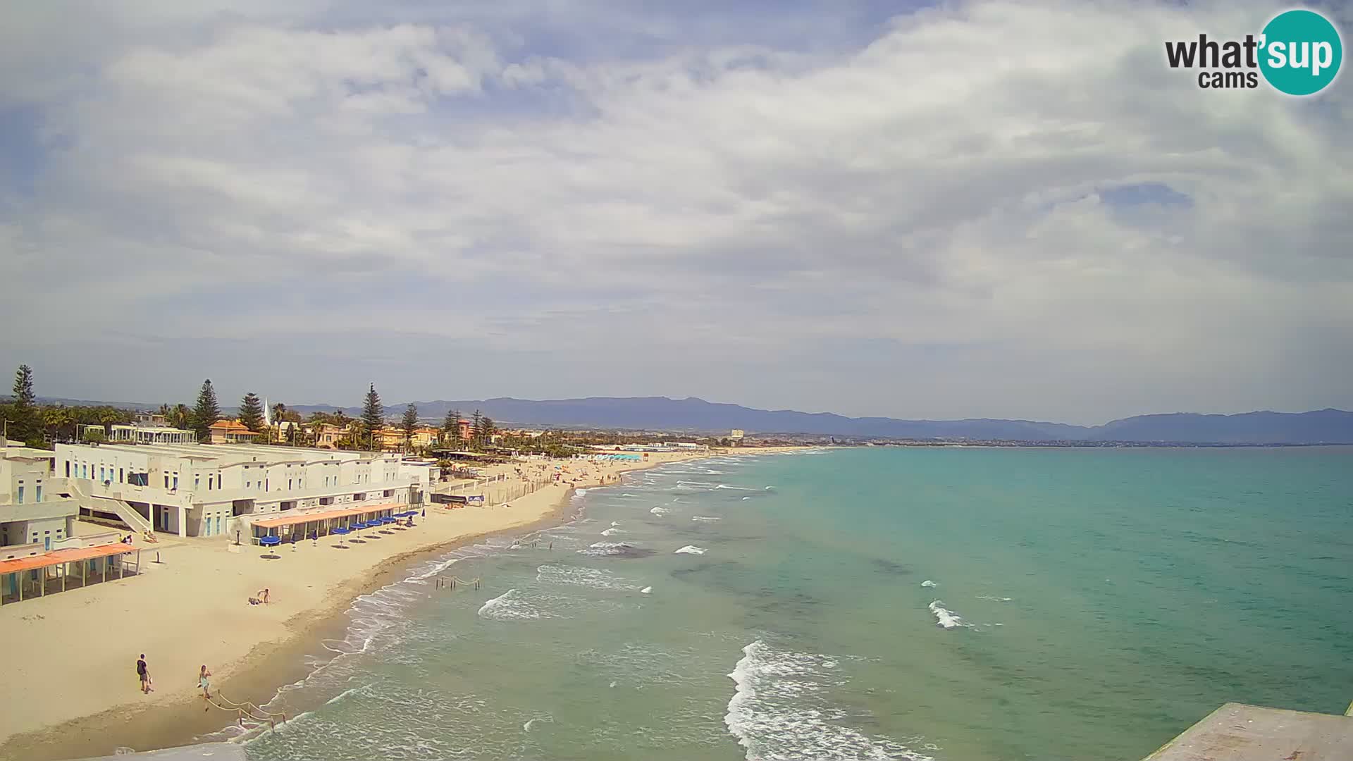 Camera en vivo Golfo de Cagliari – Playa del Poetto – Cerdeña