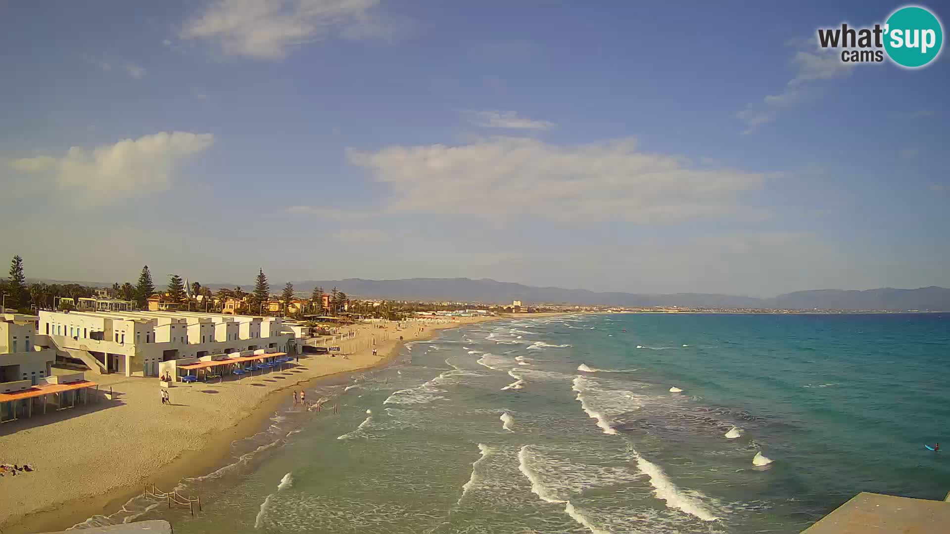Camera en vivo Golfo de Cagliari – Playa del Poetto – Cerdeña
