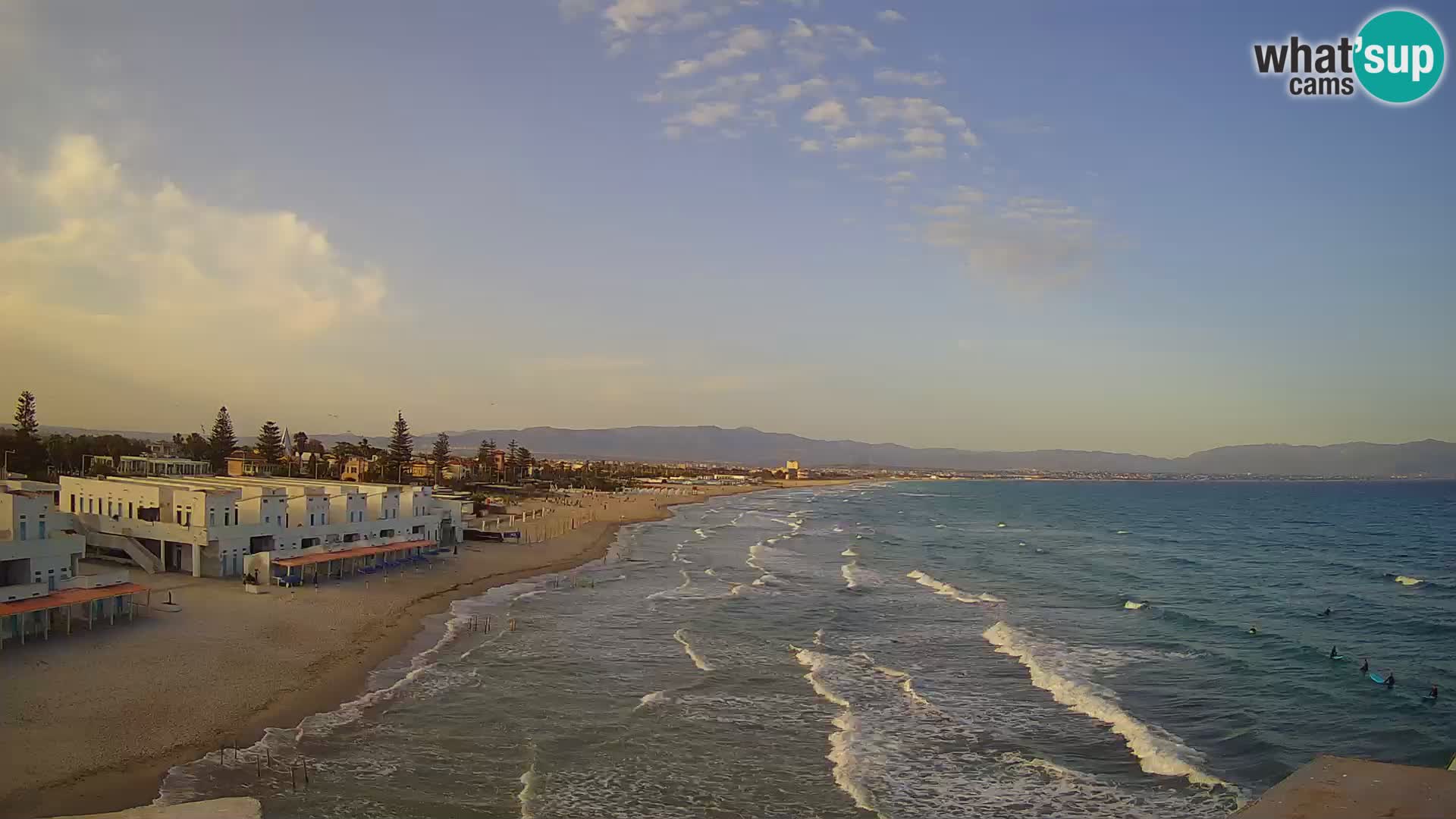 Web kamera uživo Cagliarski zaljev – plaža Poetto – Sardinija