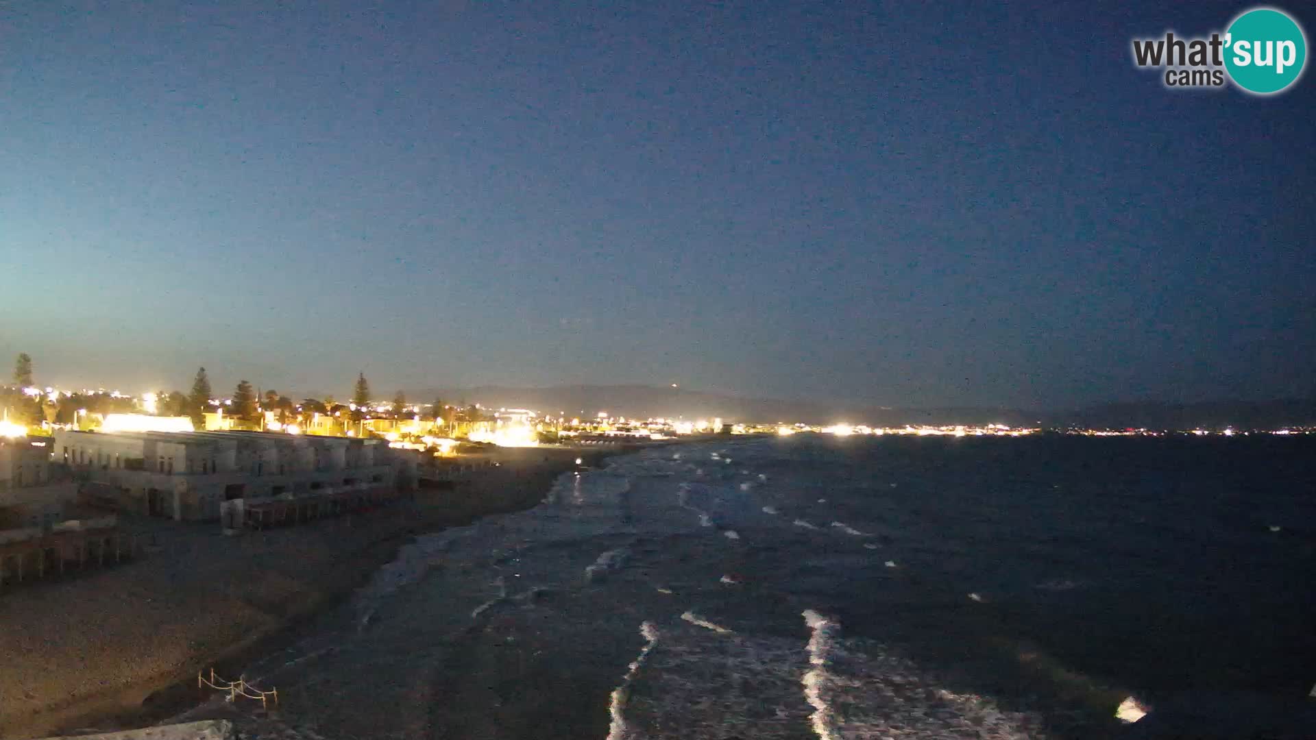Webcam en direct Golfe de Cagliari – Plage du Poetto – Sardaigne