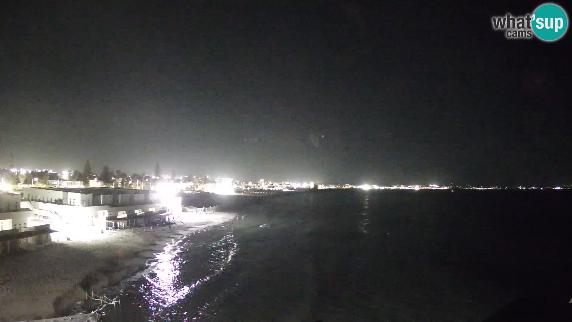 Camera en vivo Golfo de Cagliari – Playa del Poetto – Cerdeña