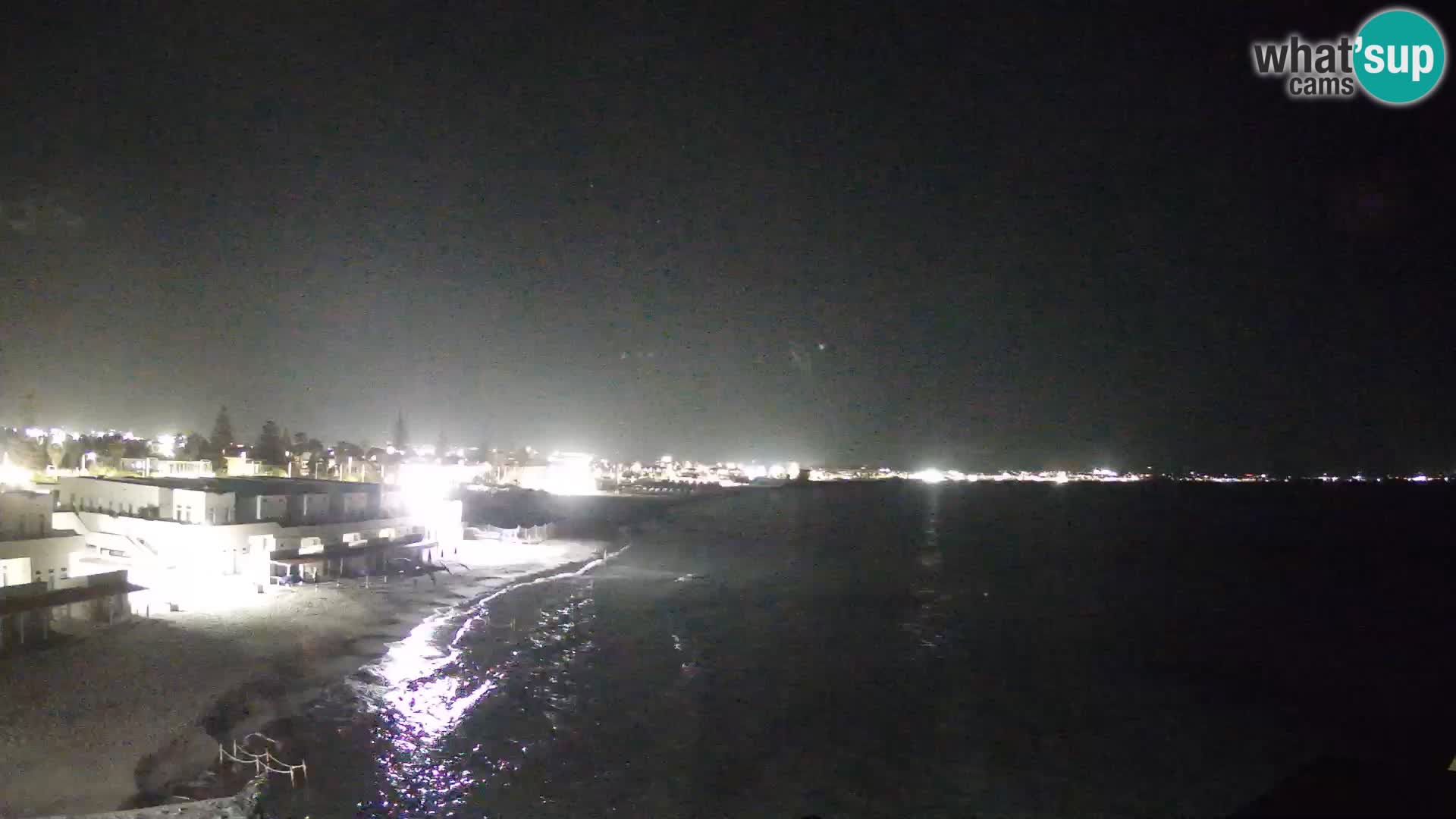 Spletna kamera v živo Cagliarski zaliv – plaža Poetto – Sardinija