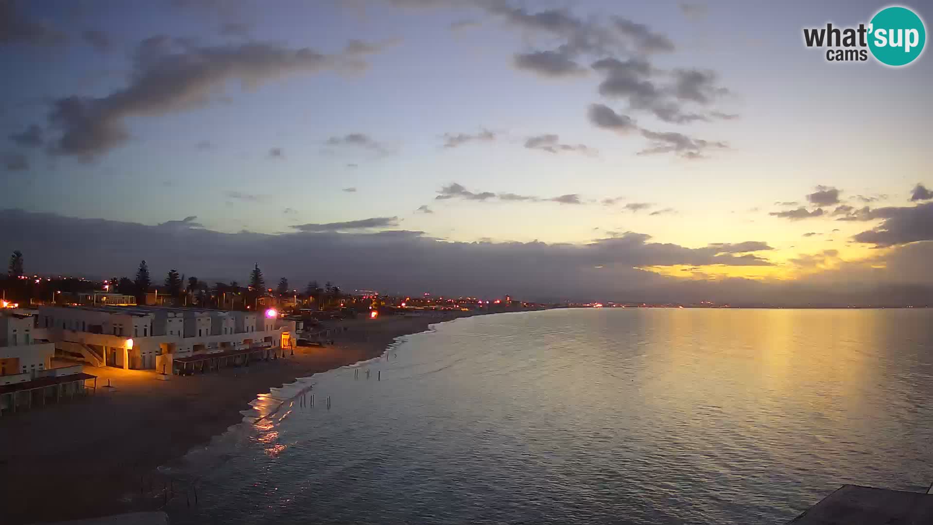 Camera en vivo Golfo de Cagliari – Playa del Poetto – Cerdeña