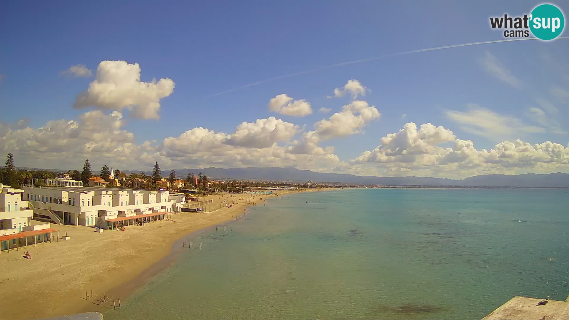 Webcam en direct Golfe de Cagliari – Plage du Poetto – Sardaigne