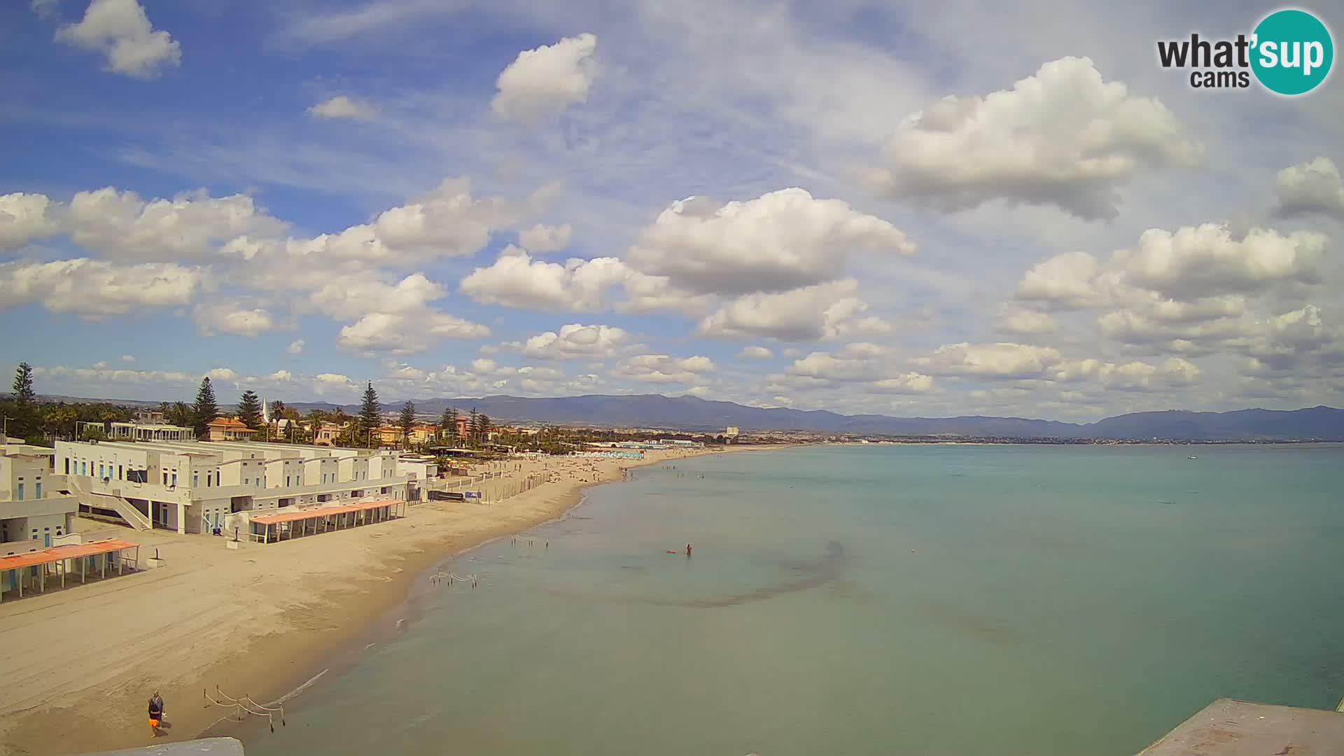 Web kamera uživo Cagliarski zaljev – plaža Poetto – Sardinija