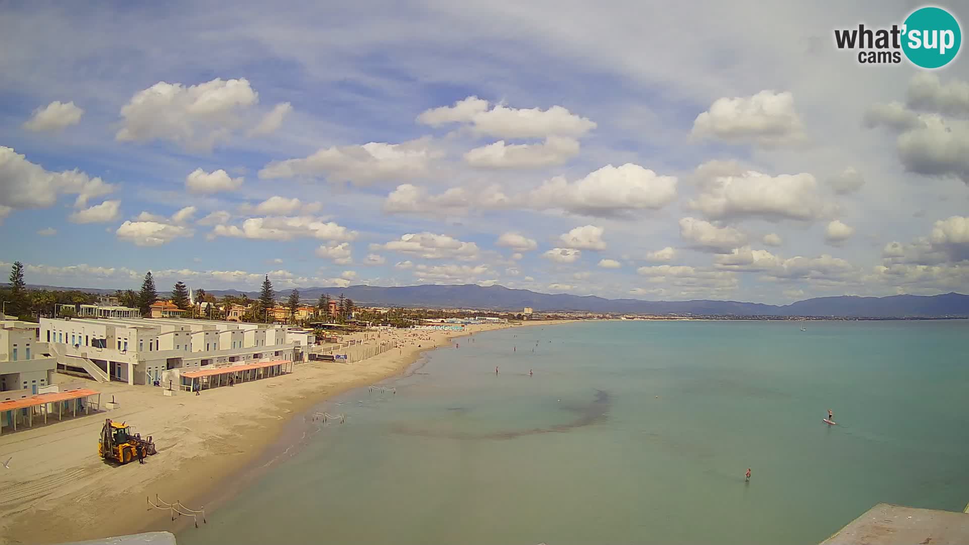 Camera en vivo Golfo de Cagliari – Playa del Poetto – Cerdeña
